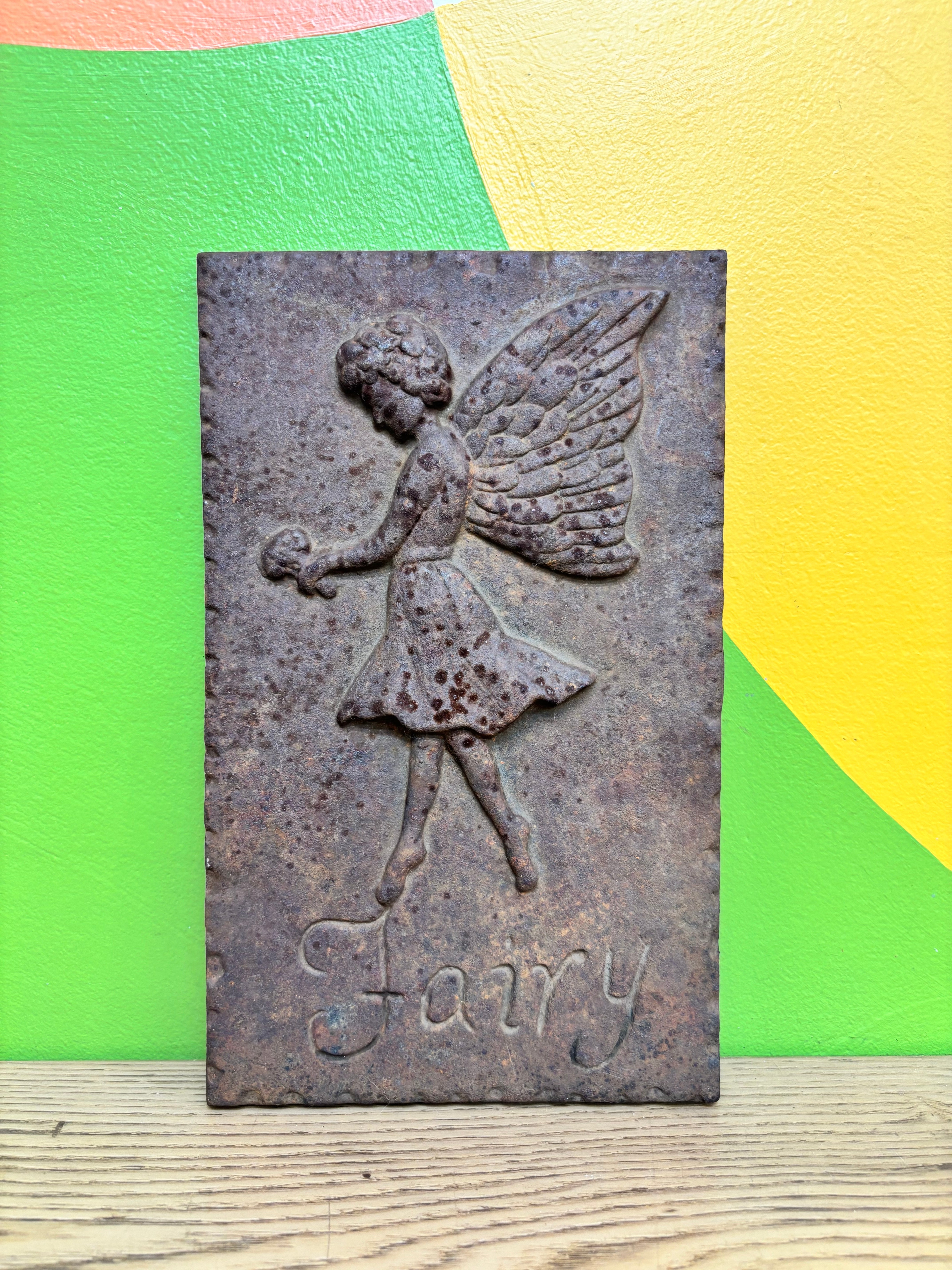 Cast Iron Fairy Plaque