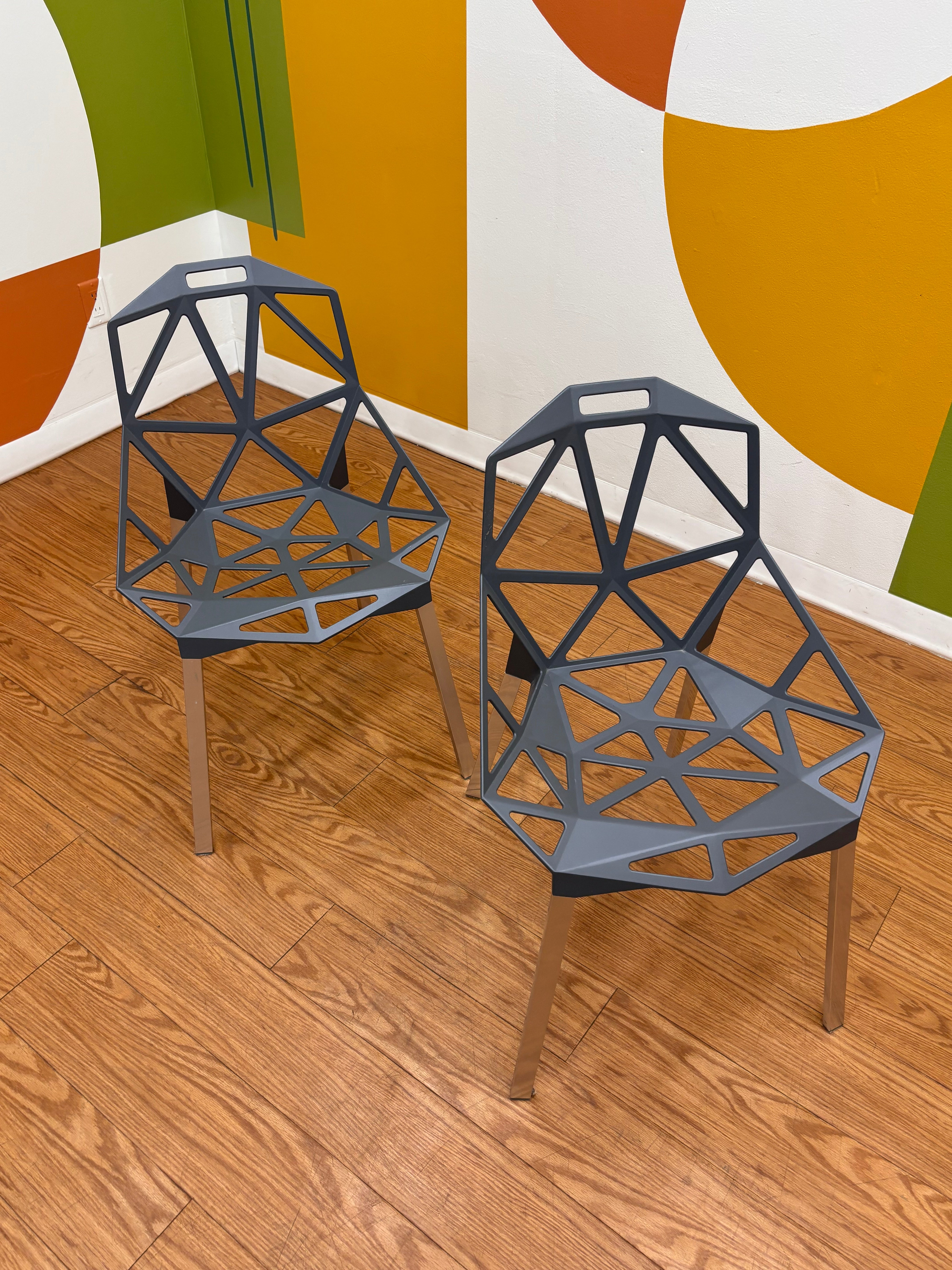 Set of 2 Geometric Chairs