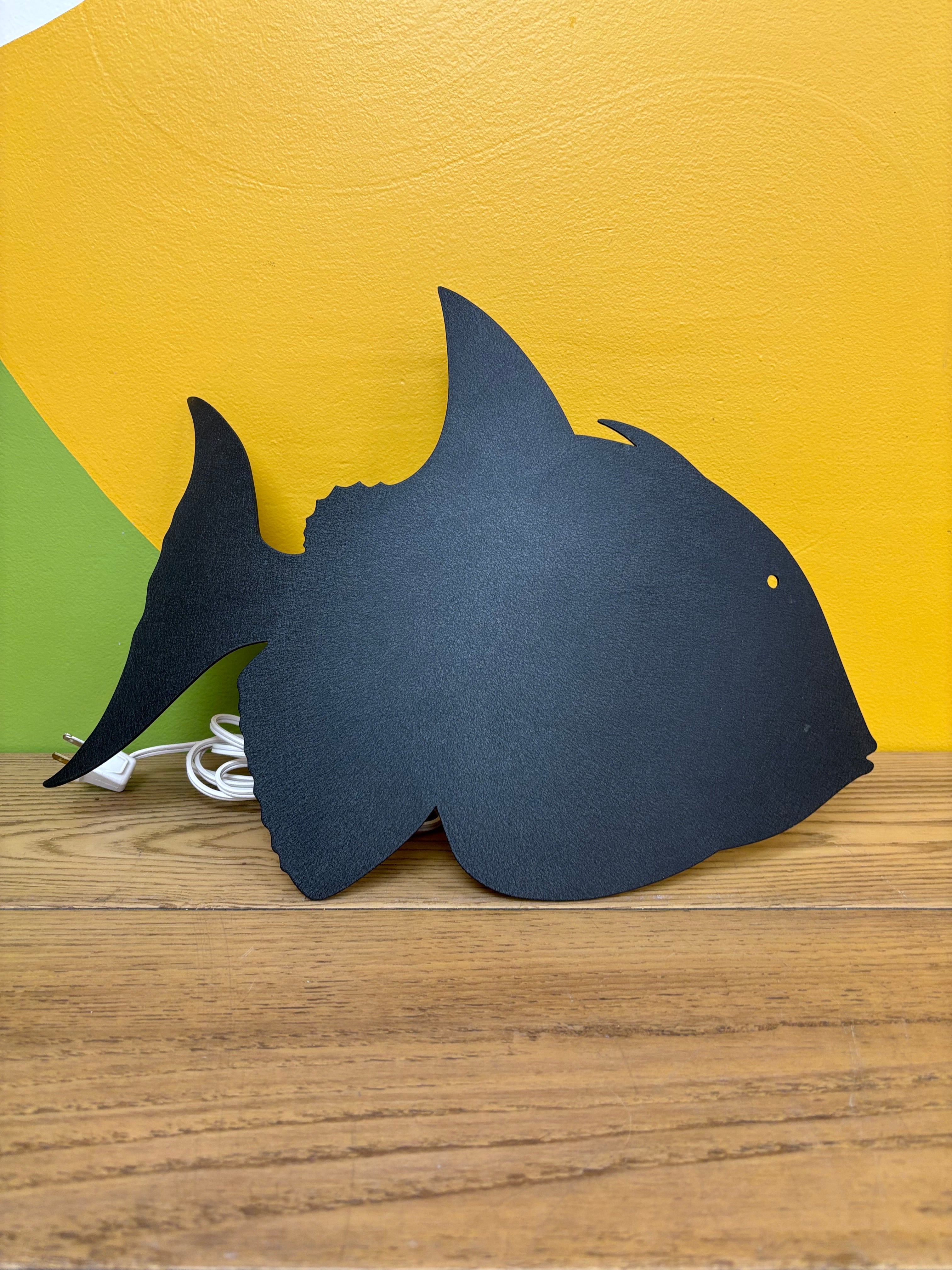 Metal Wall Fish Lamp