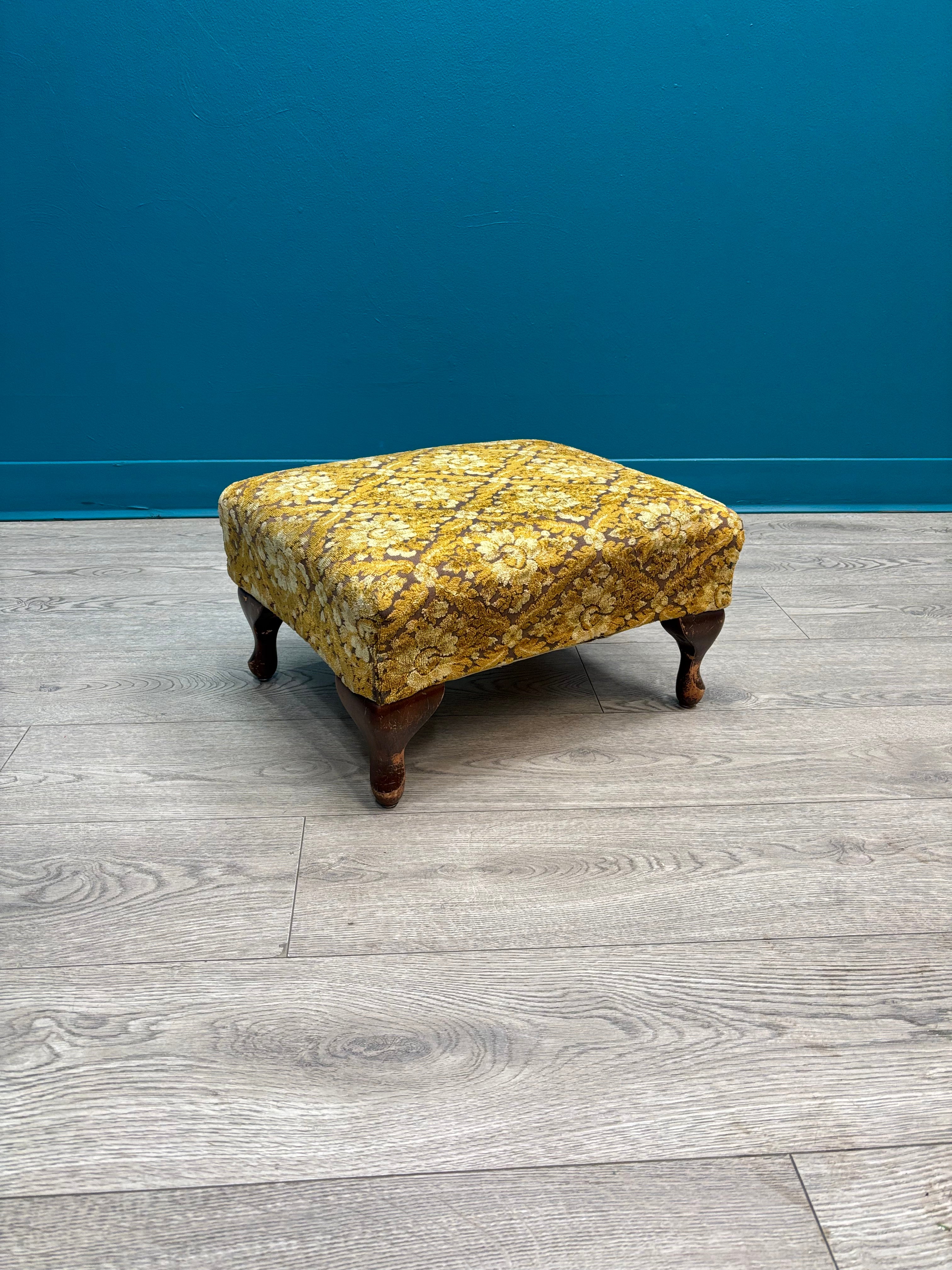 Small Yellow Floral Stool