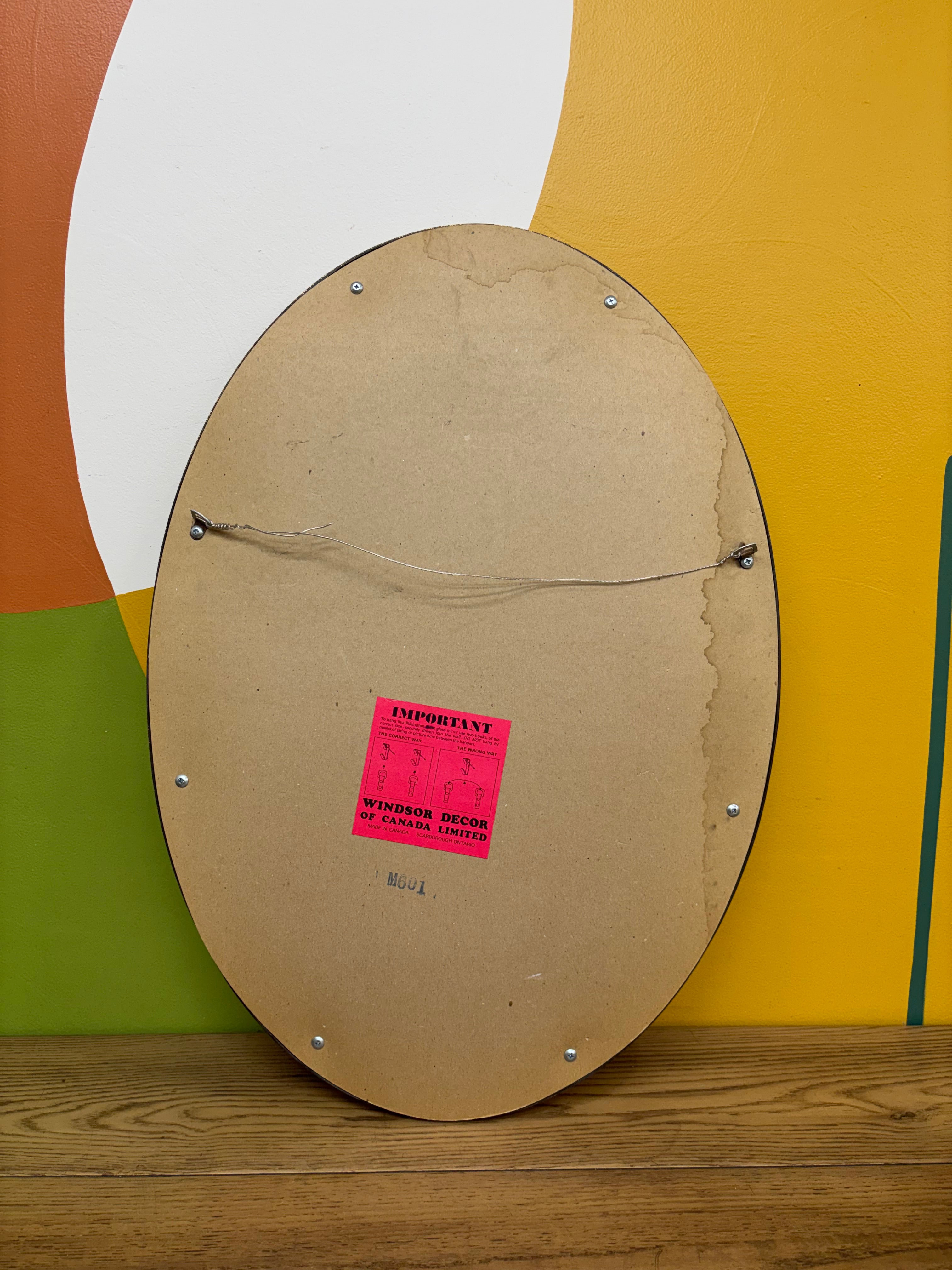 Oval Gold Framed Mirror