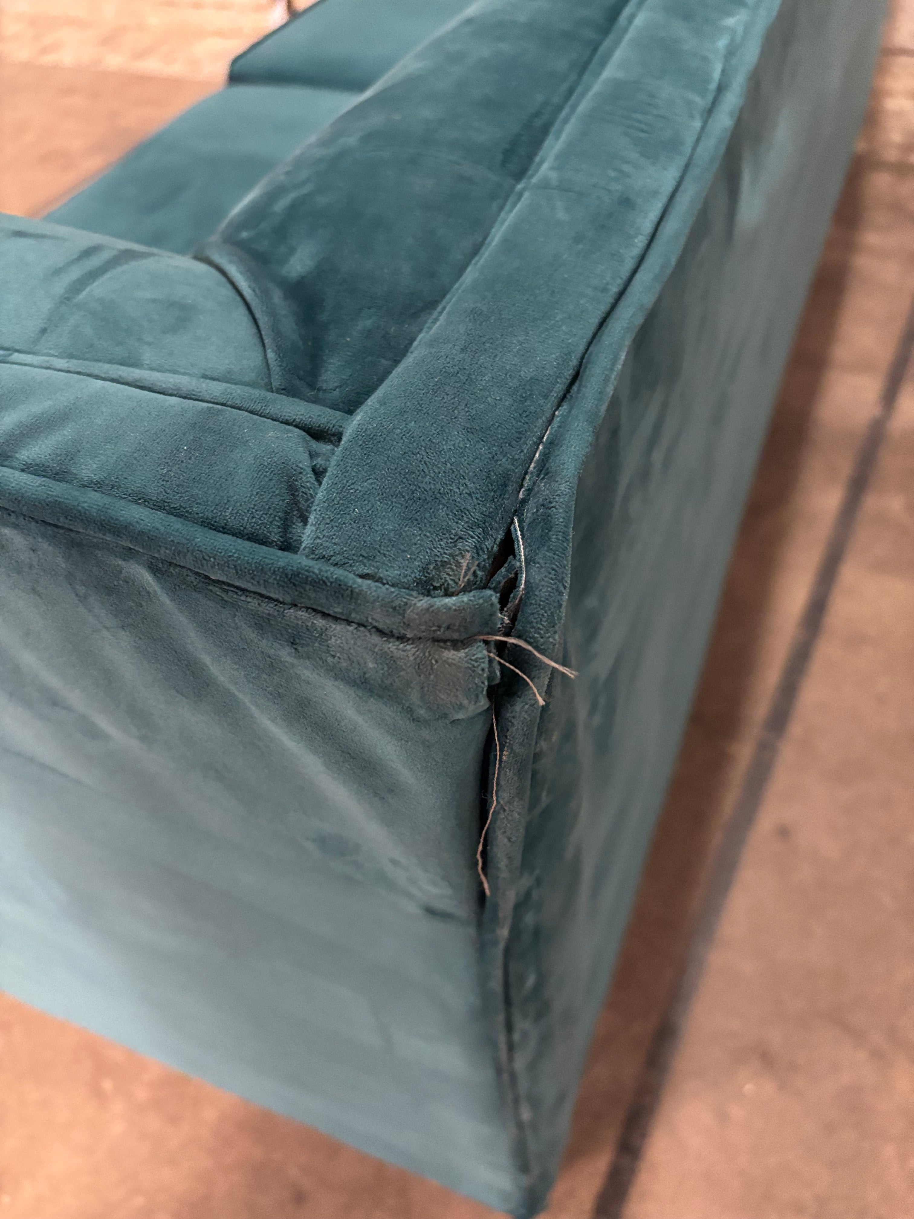 Blue Velvet Sofa