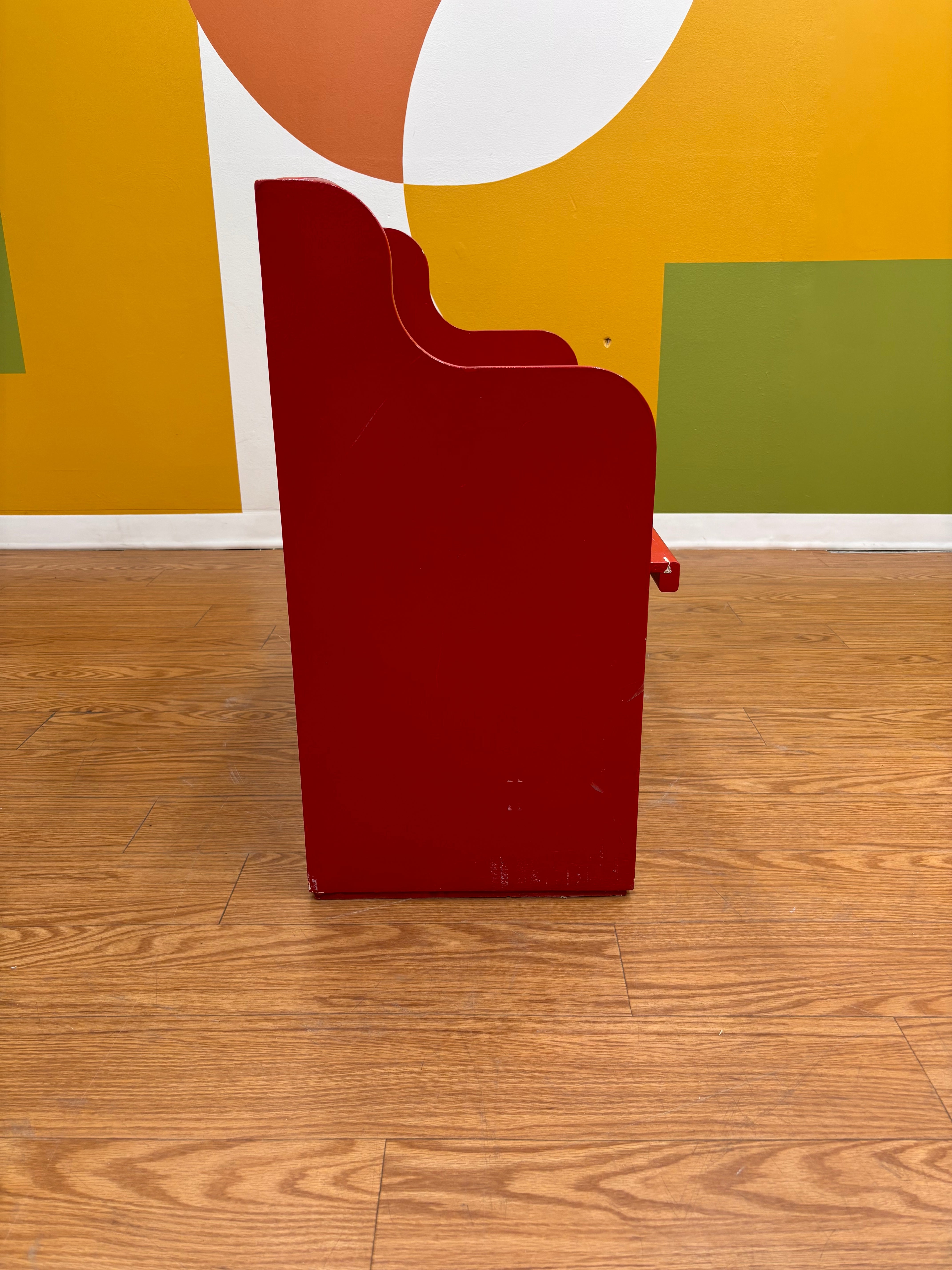 Red Wood Bench
