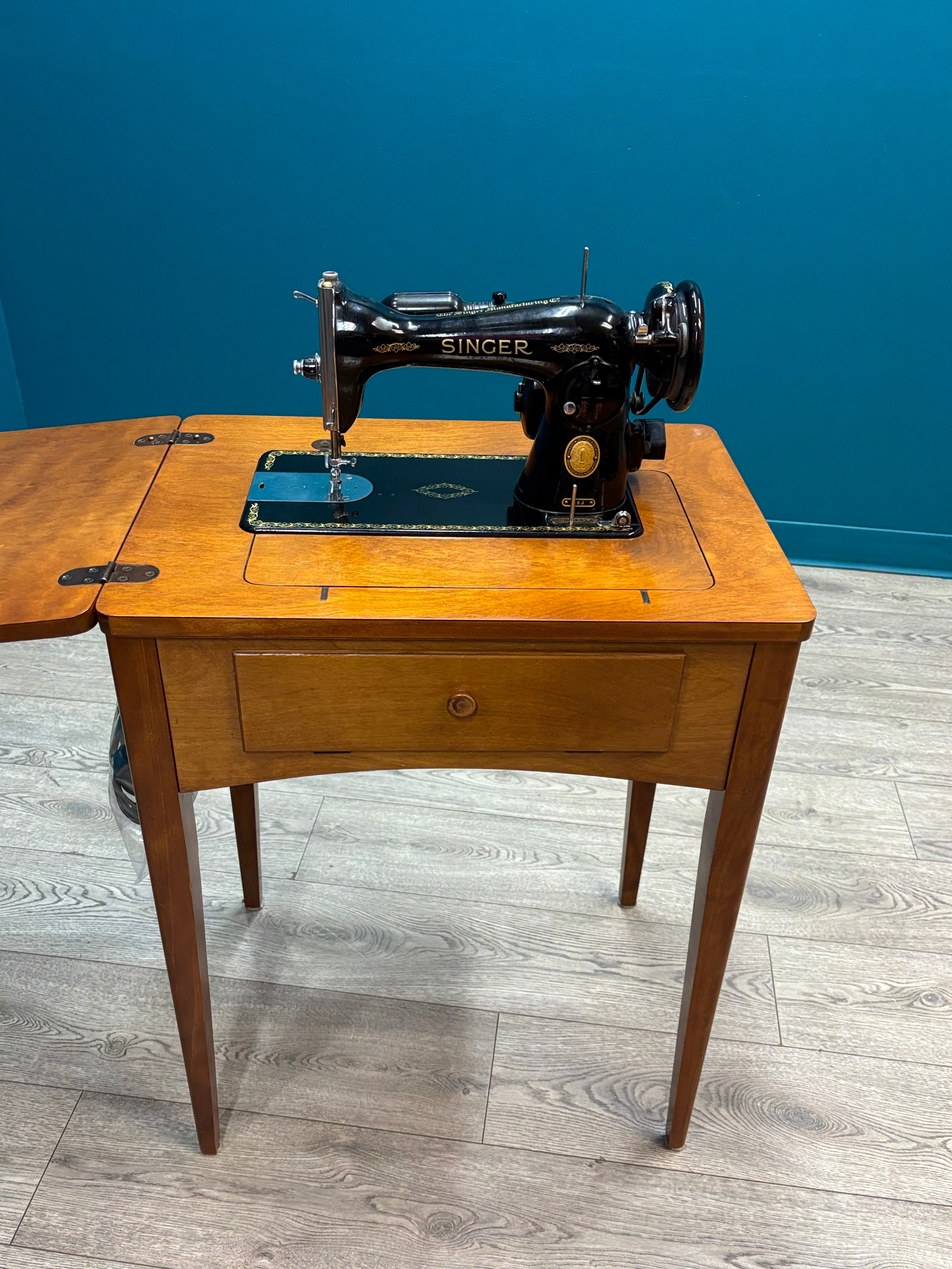 Singer Sewing Machine & Cabinet