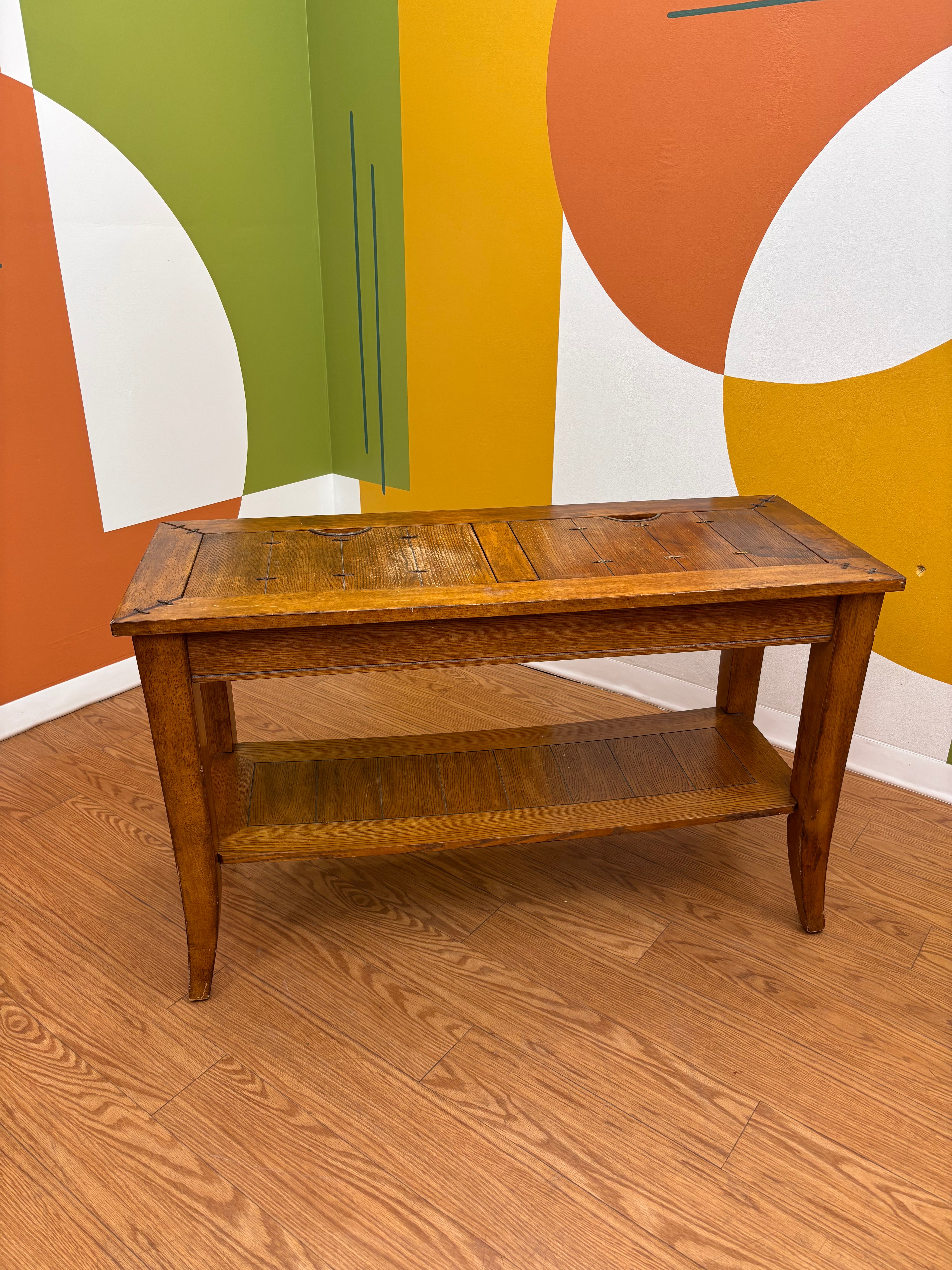 Wood Console Table with Storage