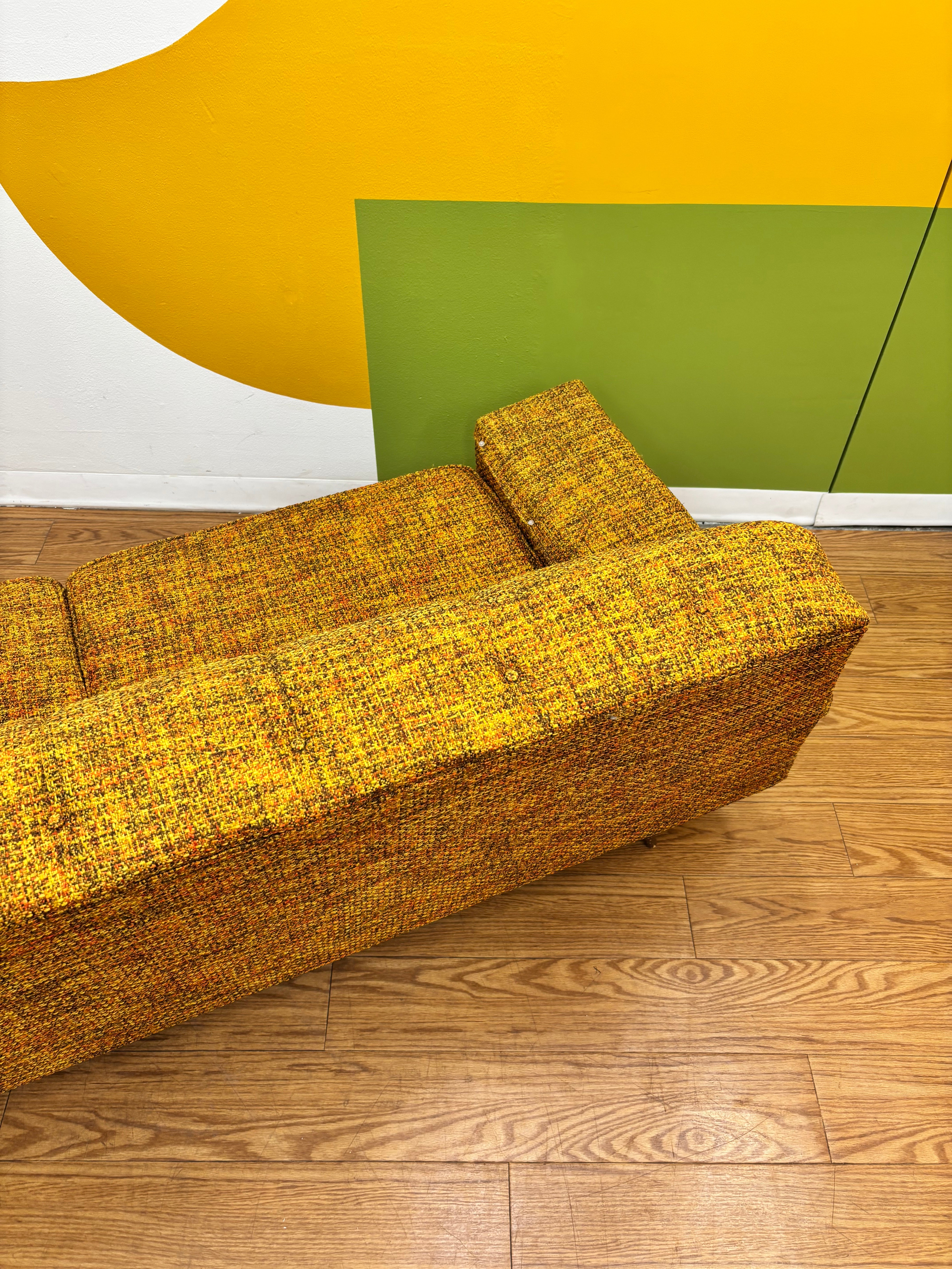 Yellow Tweed Sofa