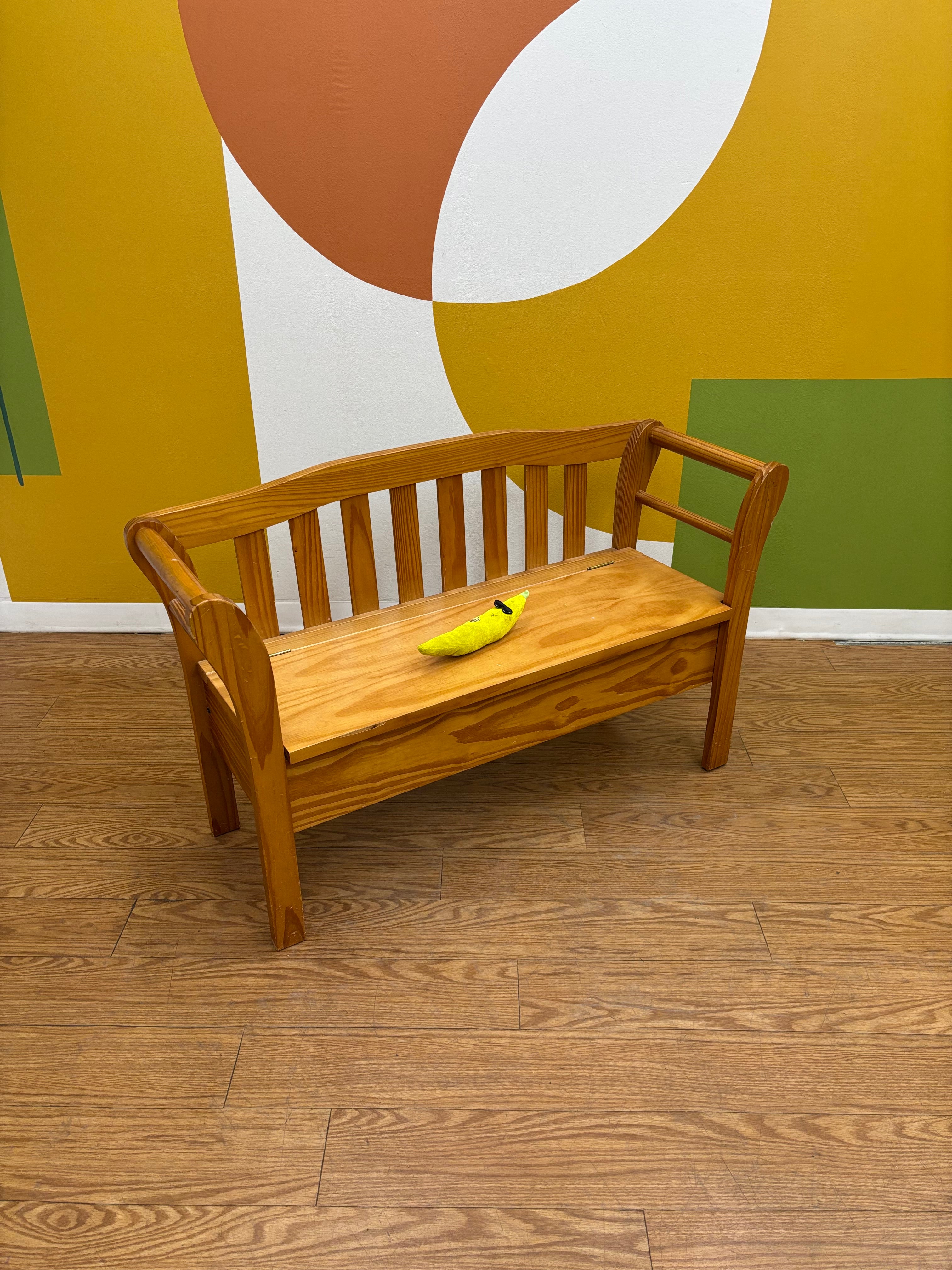 Wood Storage Bench