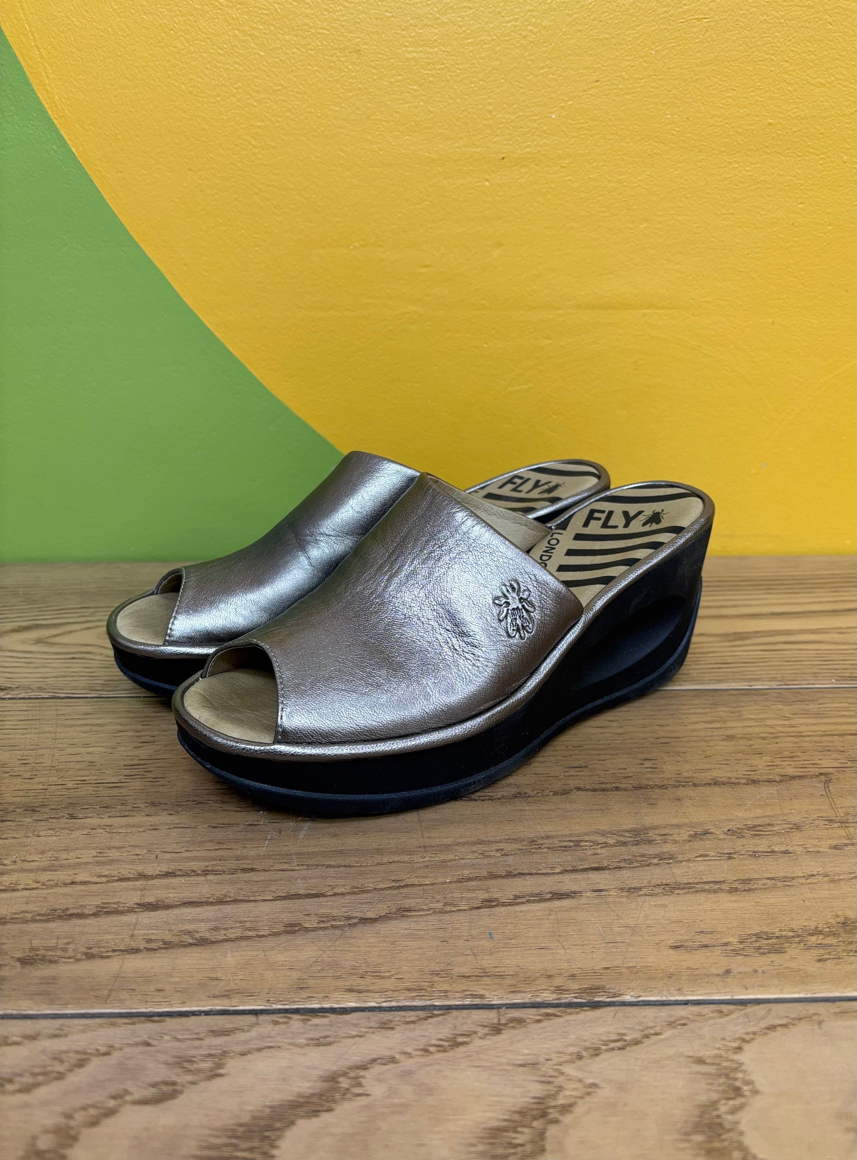 Fly London Wedge Sandals - Women's 39