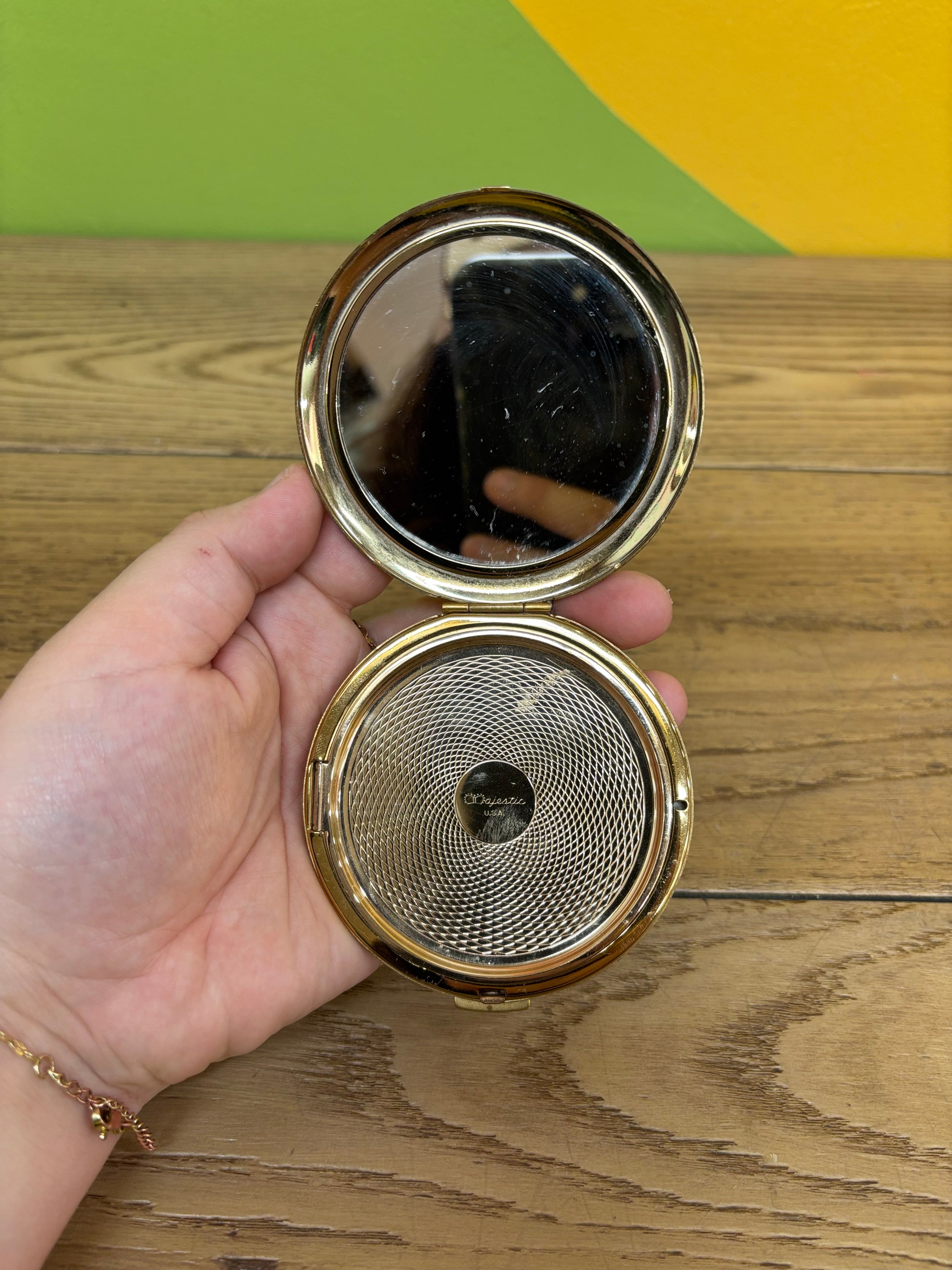 Gold Tone Large Compact
