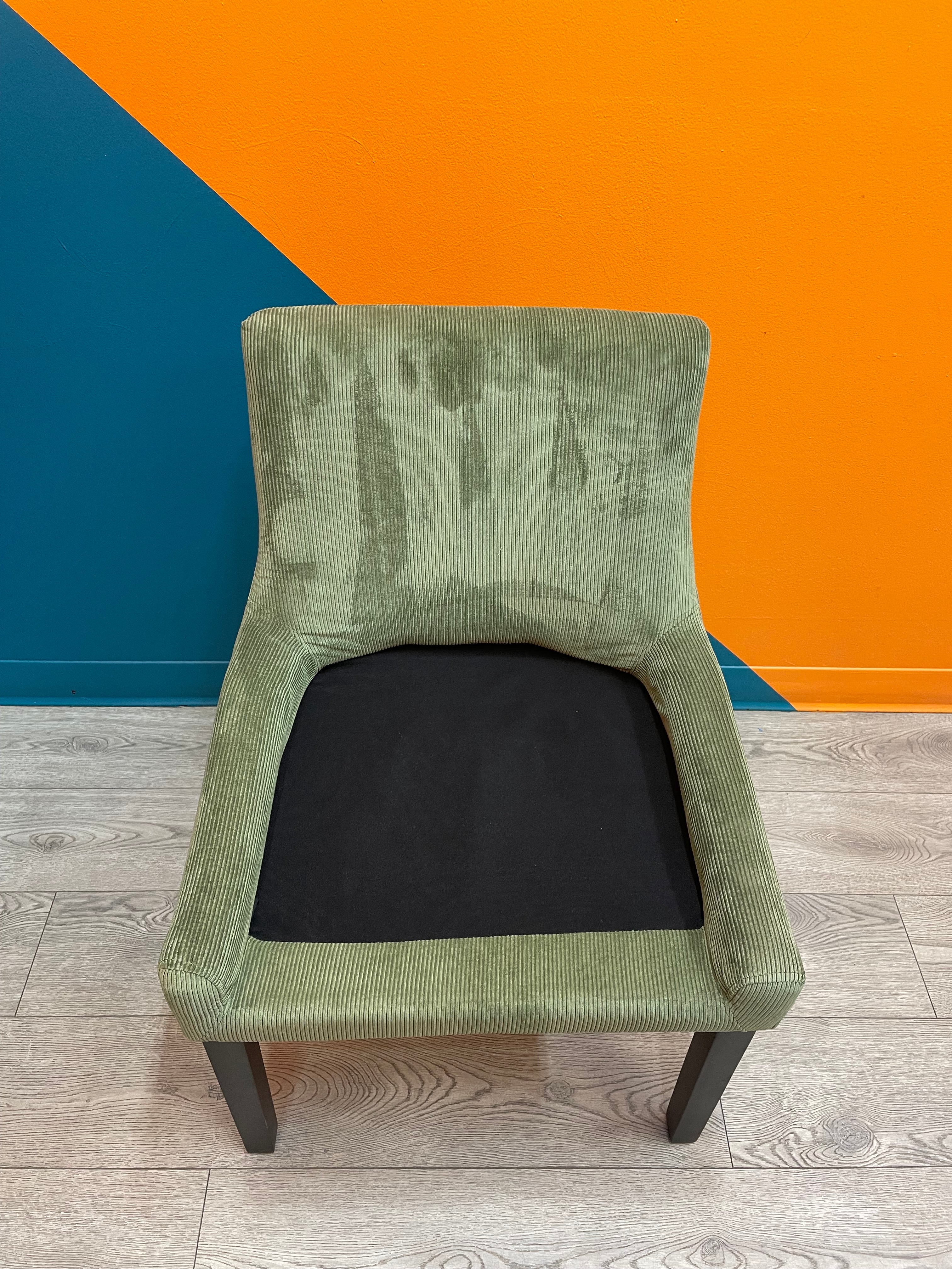 Green Corduroy Accent Chair (2 Available)