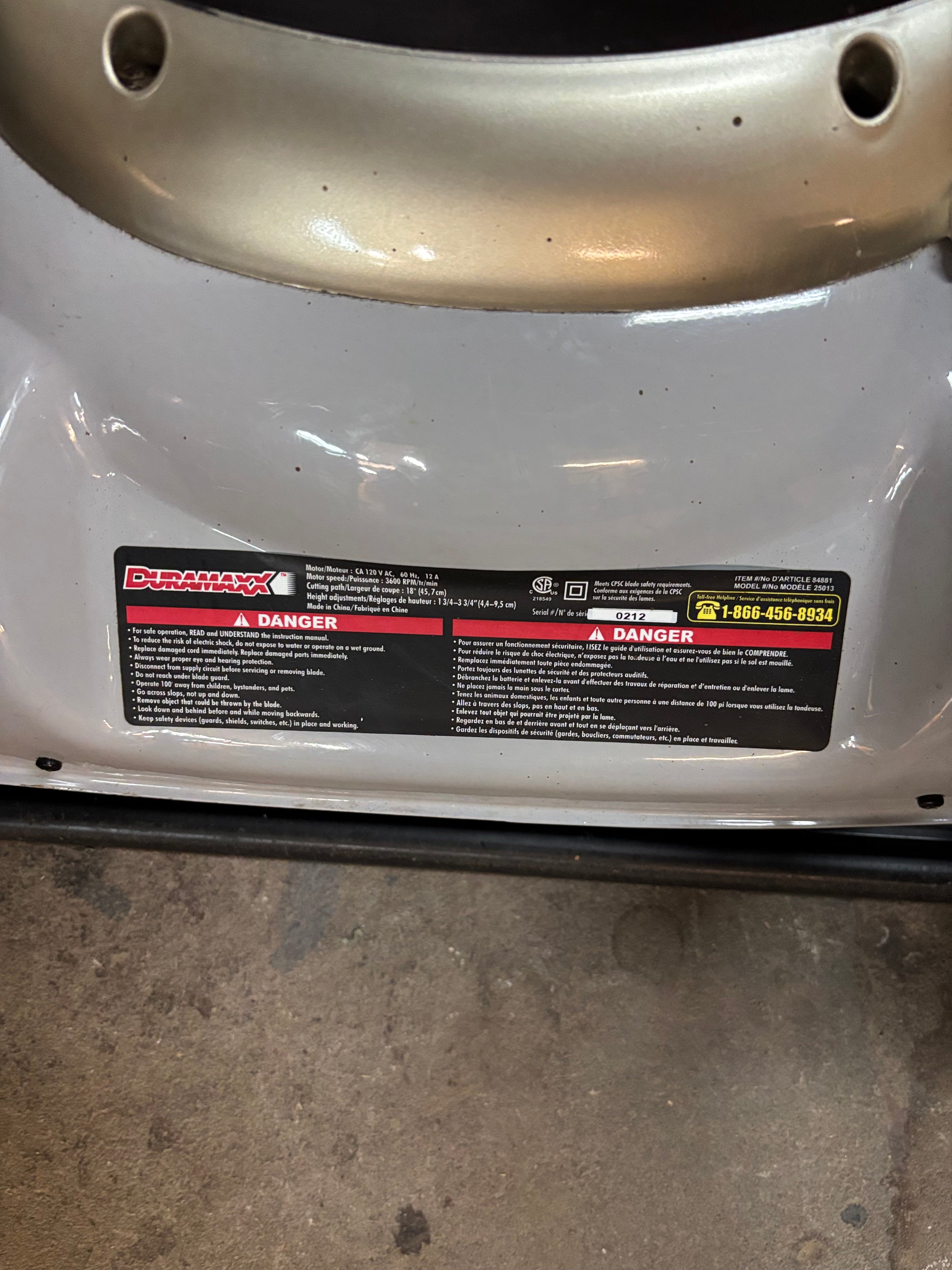 Duramax 18" Electric Mower