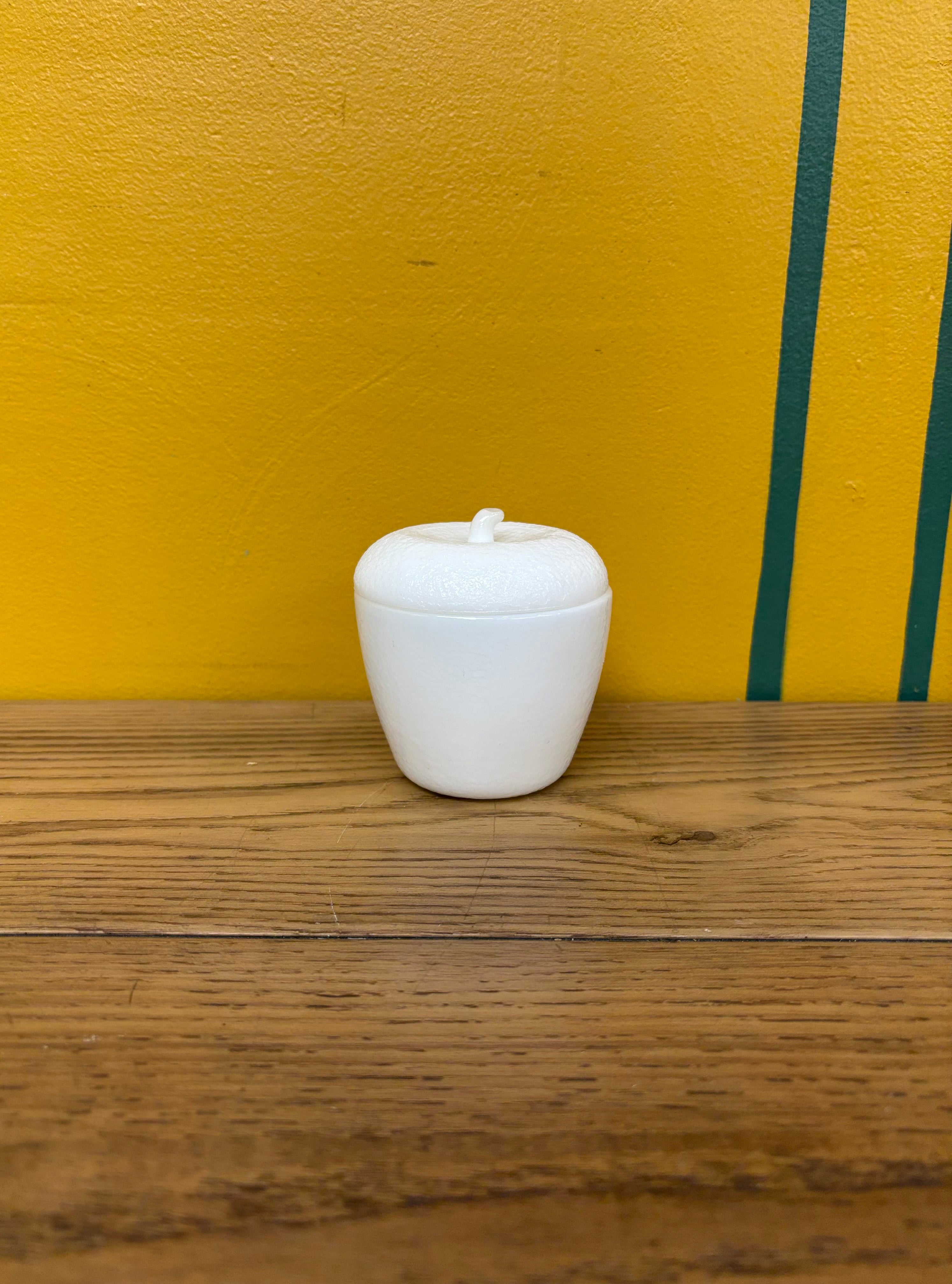 Small Milk Glass Apple Jar