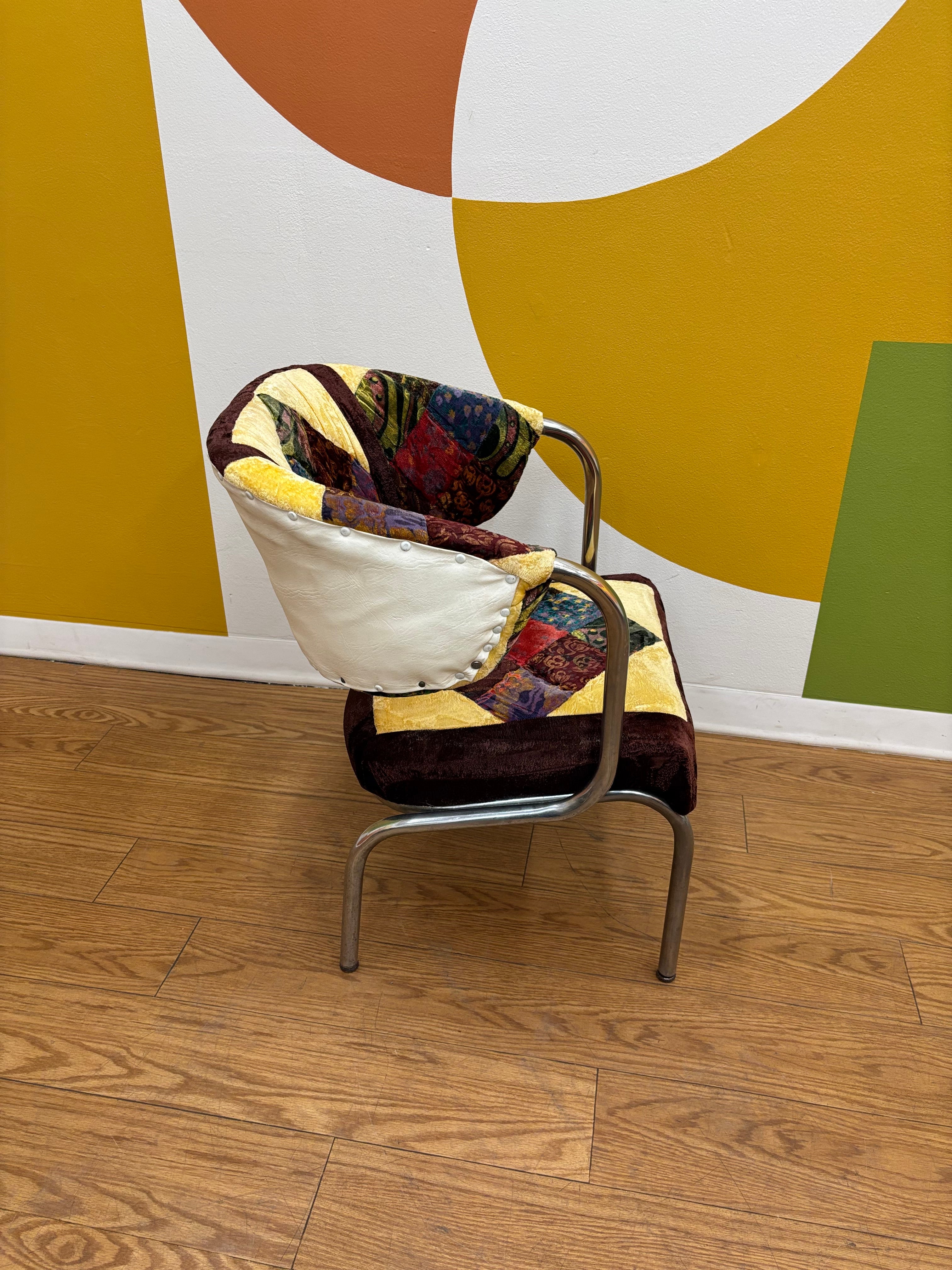 Chrome Patchwork Chair