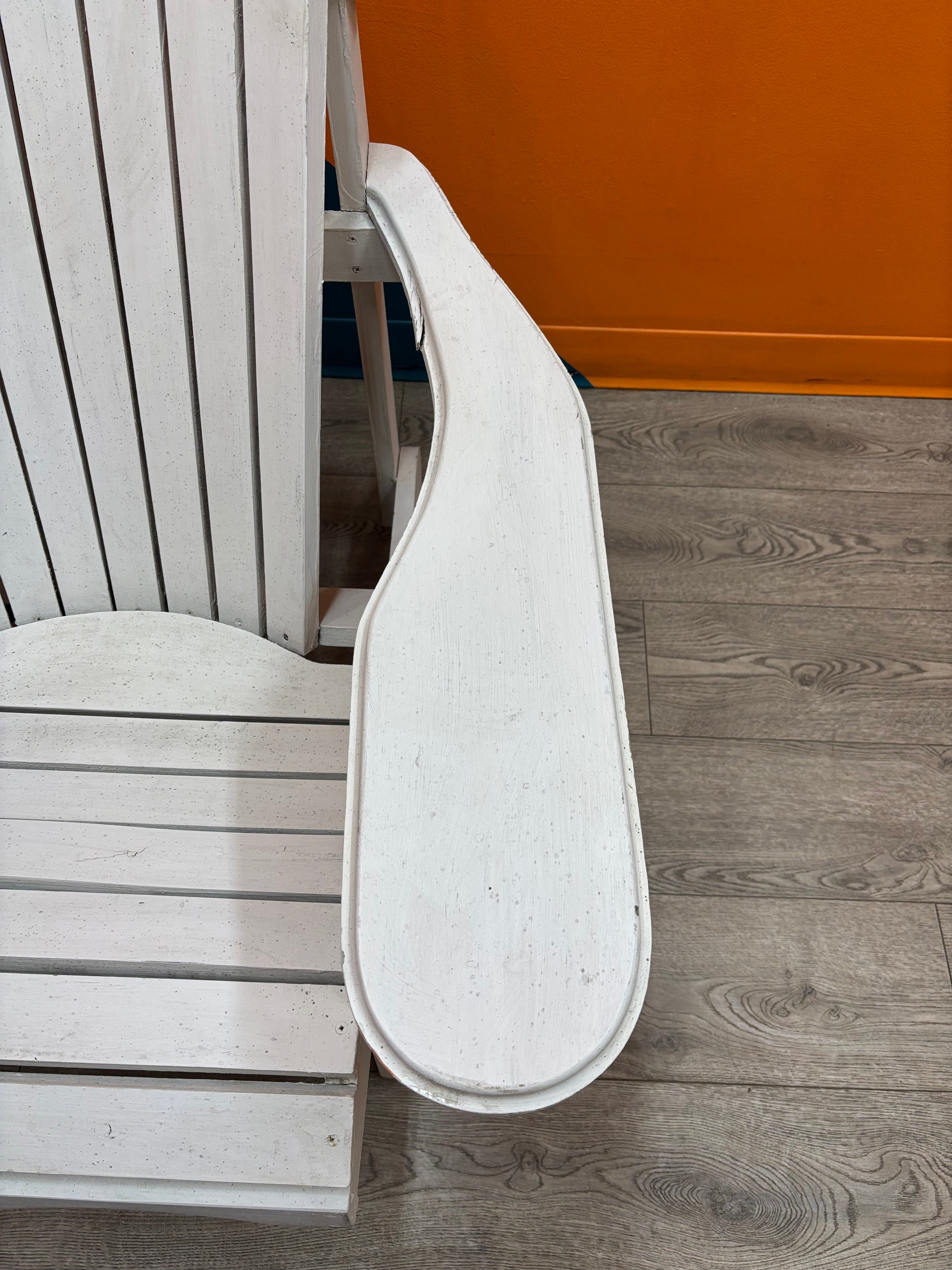 White Wood Adirondack Lounge Chair #2