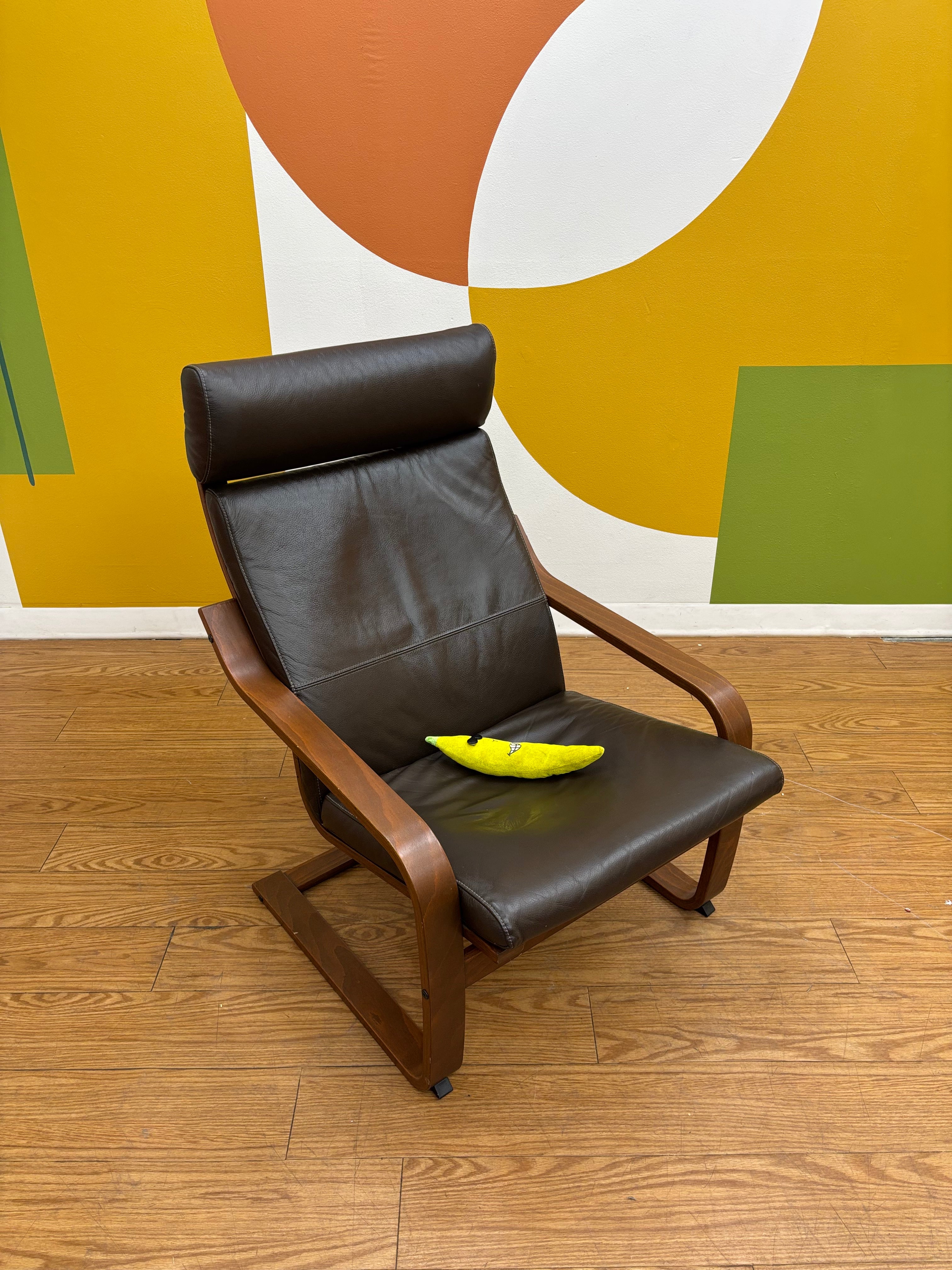 IKEA POANG Leather Chair