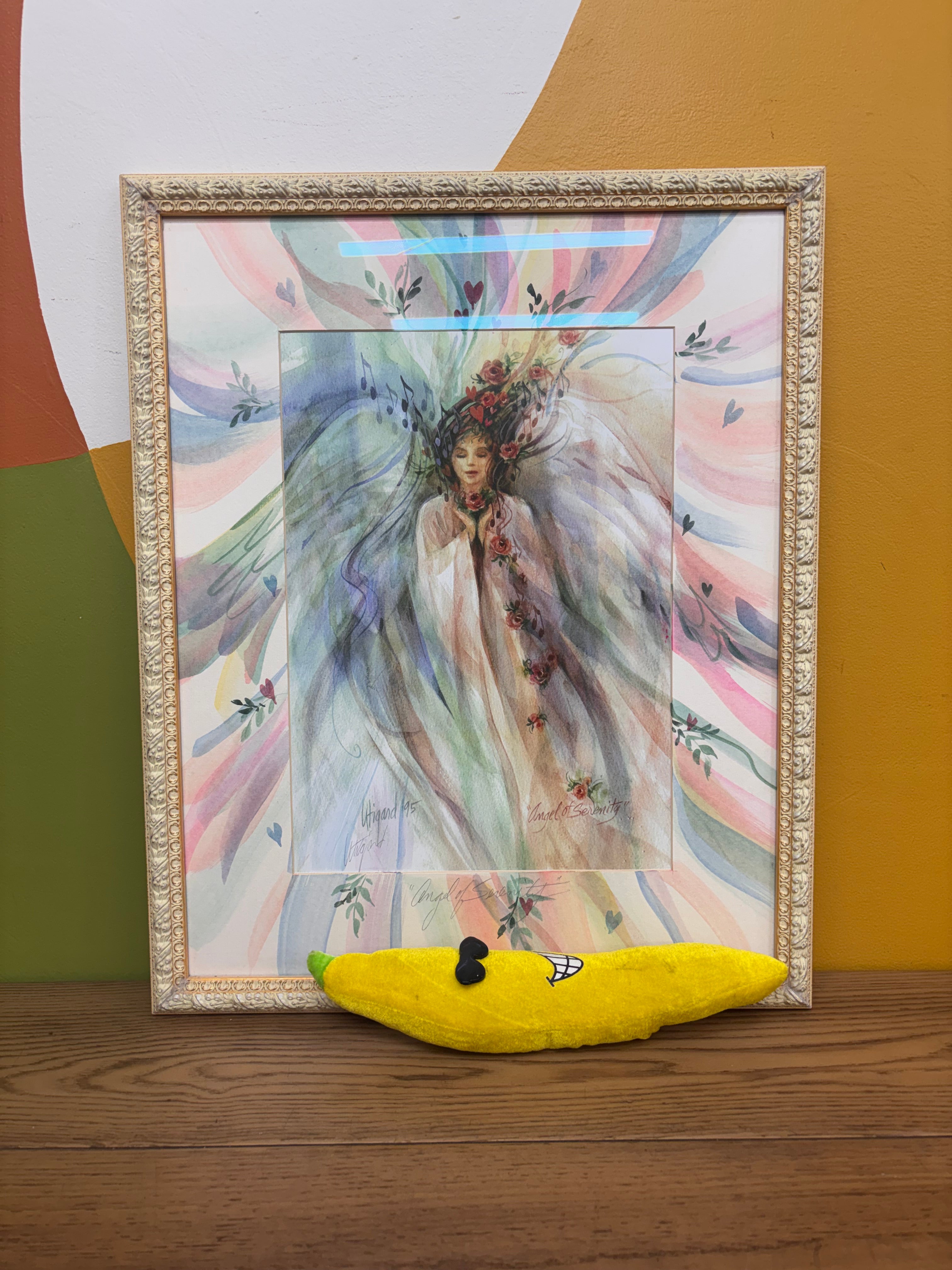 Framed "Angel of Serenity" Watercolour Art Print