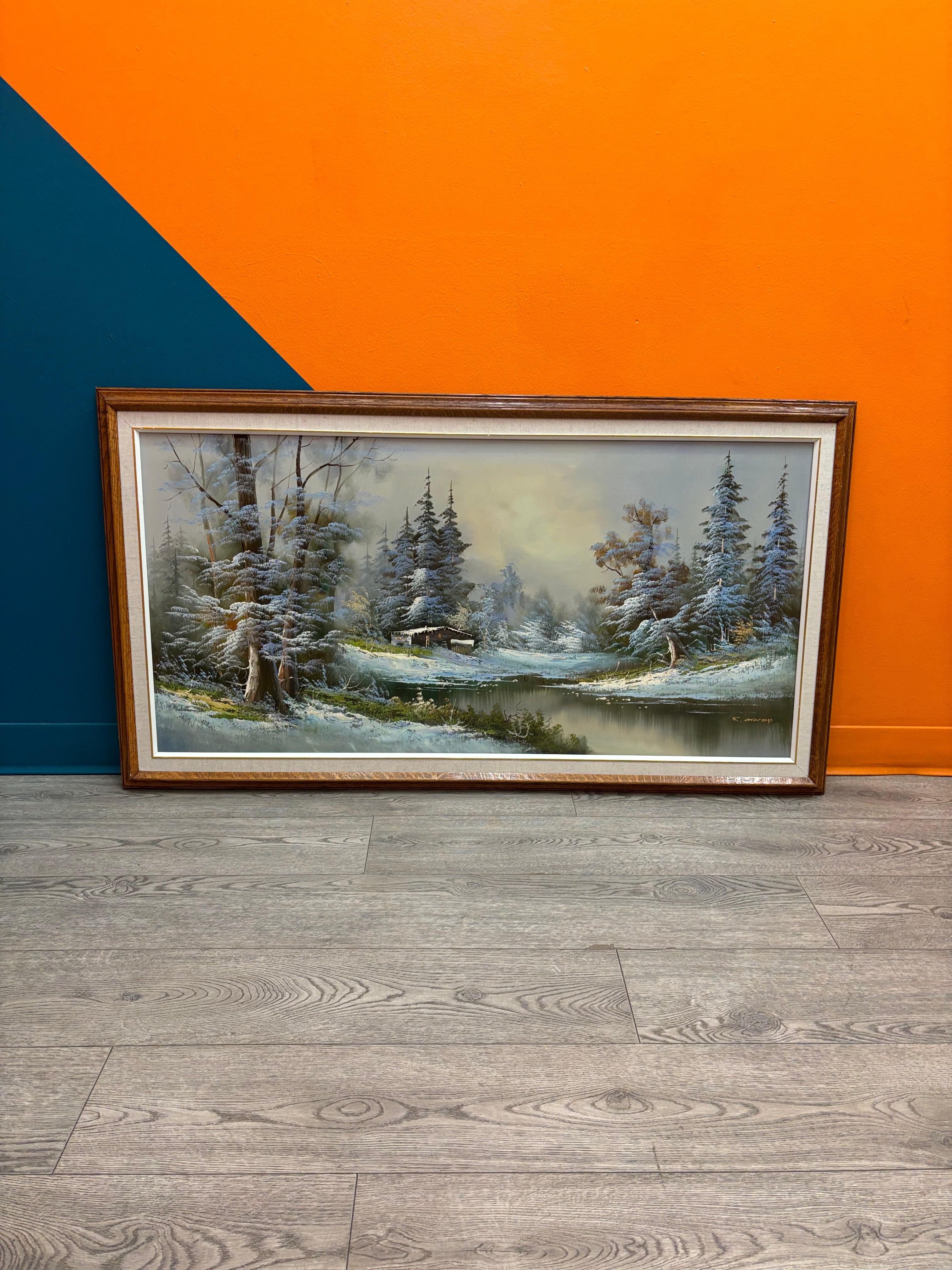 Landscape Winter Forrest Painting