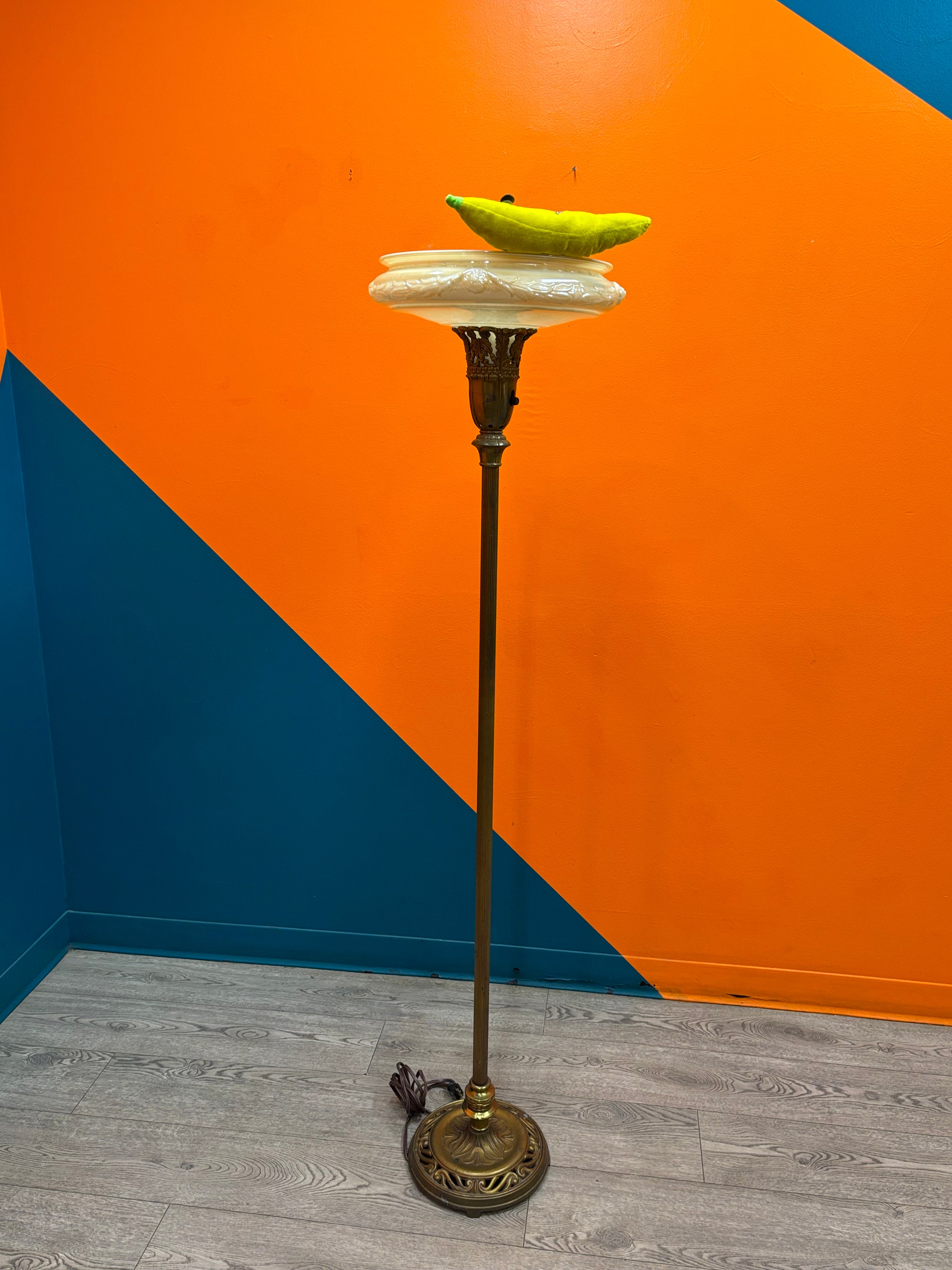 Floor Lamp with Glass Shade