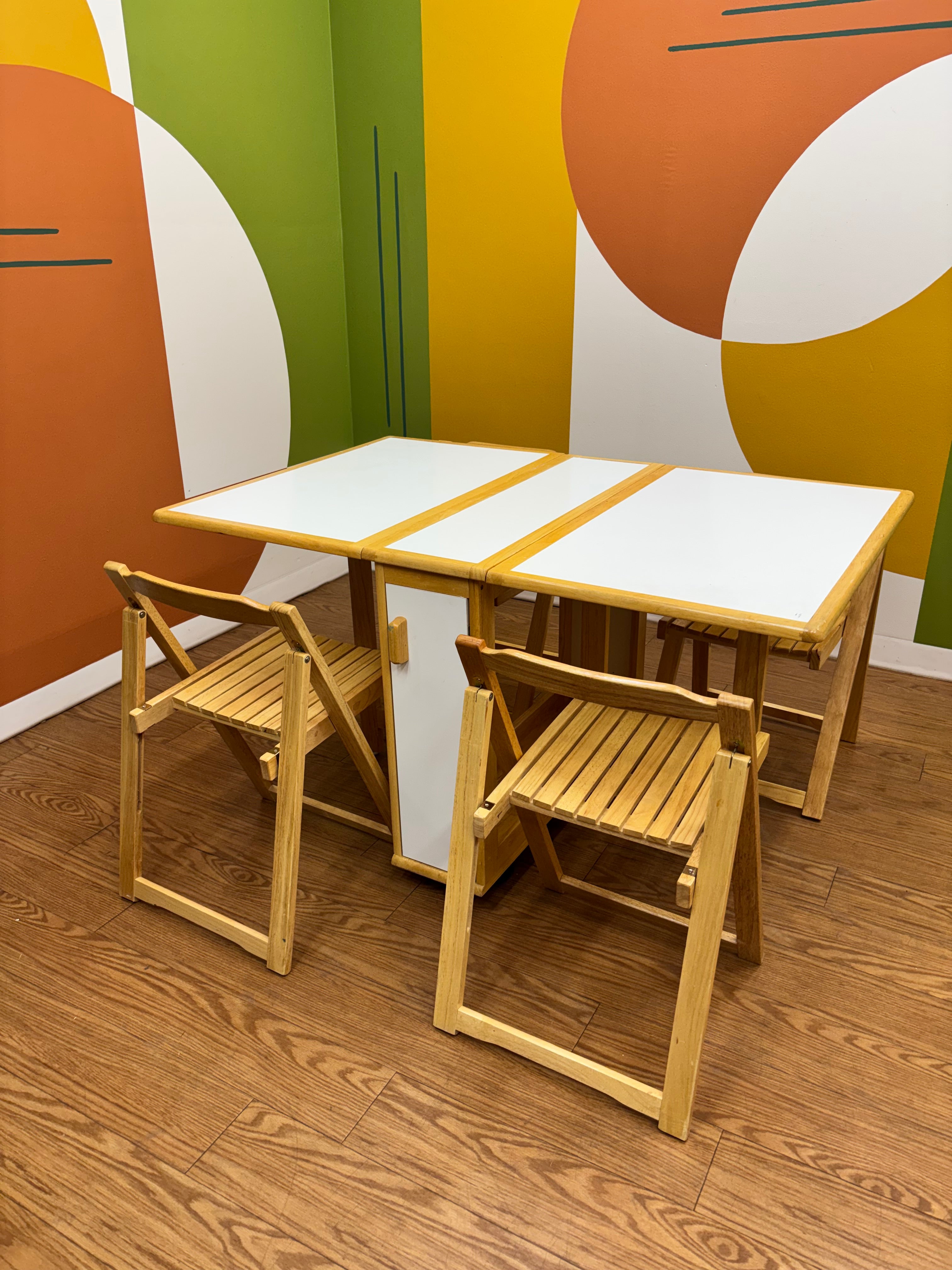 Drop Leaf Folding Dining Set