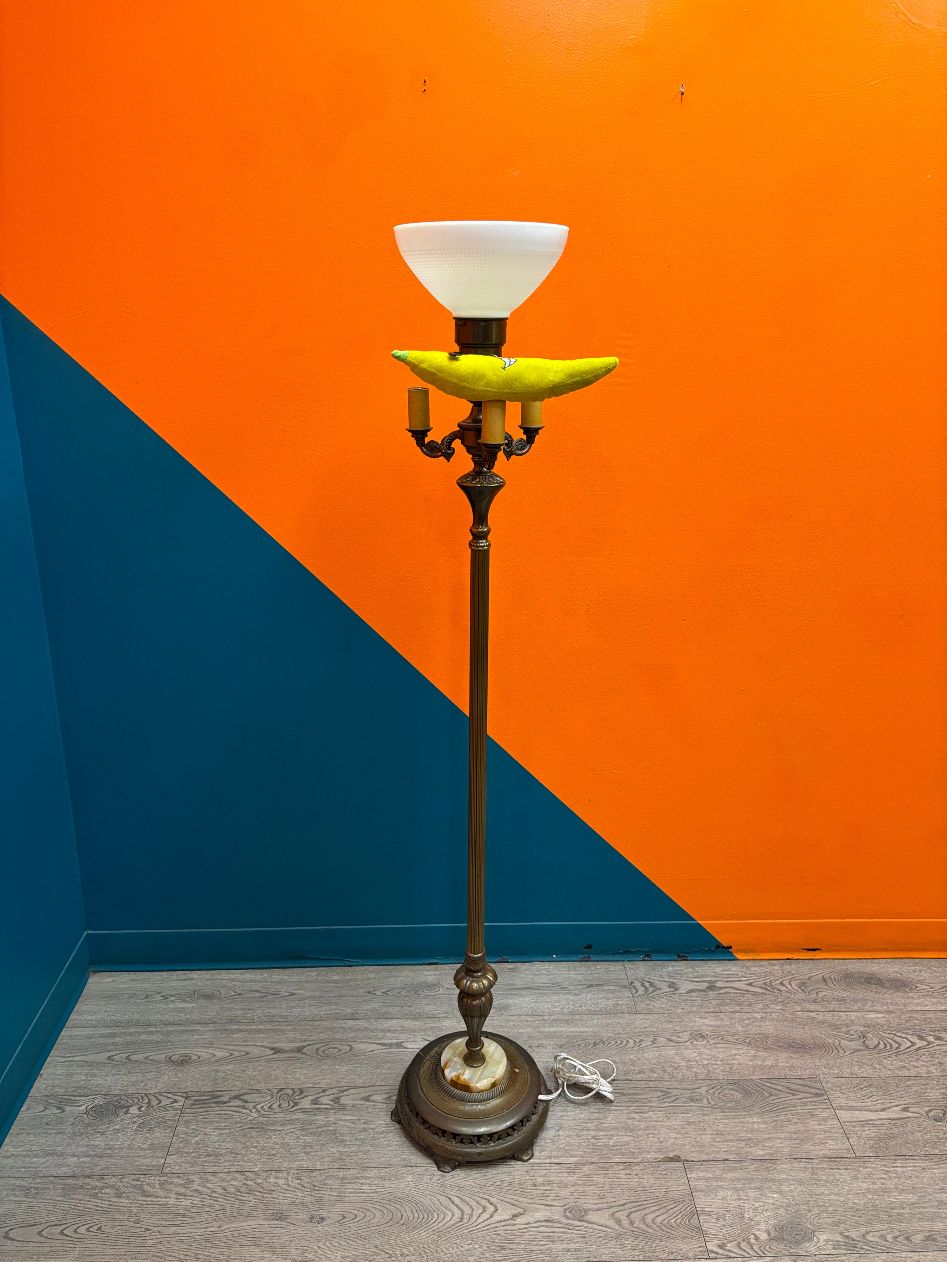 Torchiere Style Floor Lamp with Additional Heads
