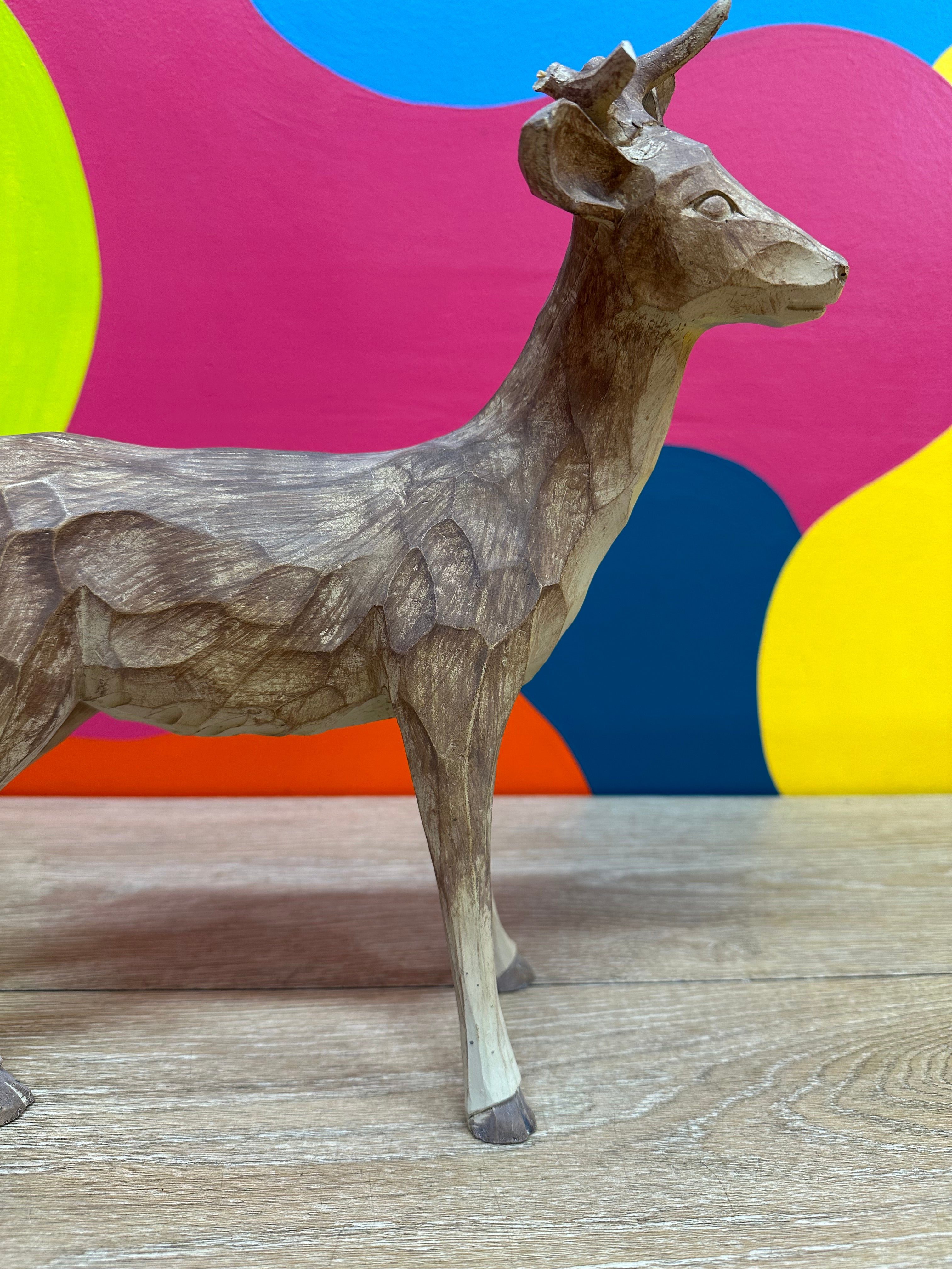 Wooden Deer Decor