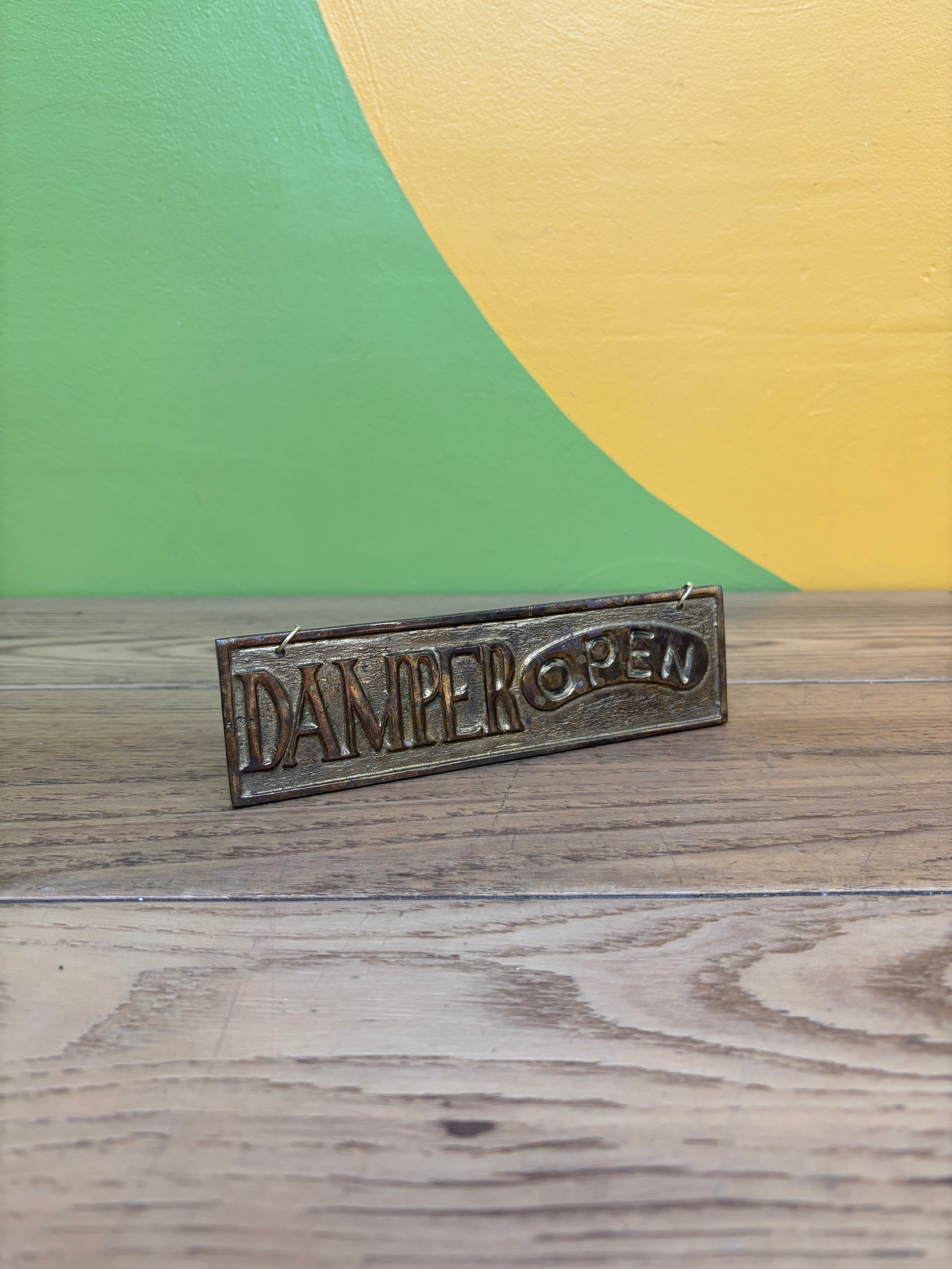 Brass Damper Sign