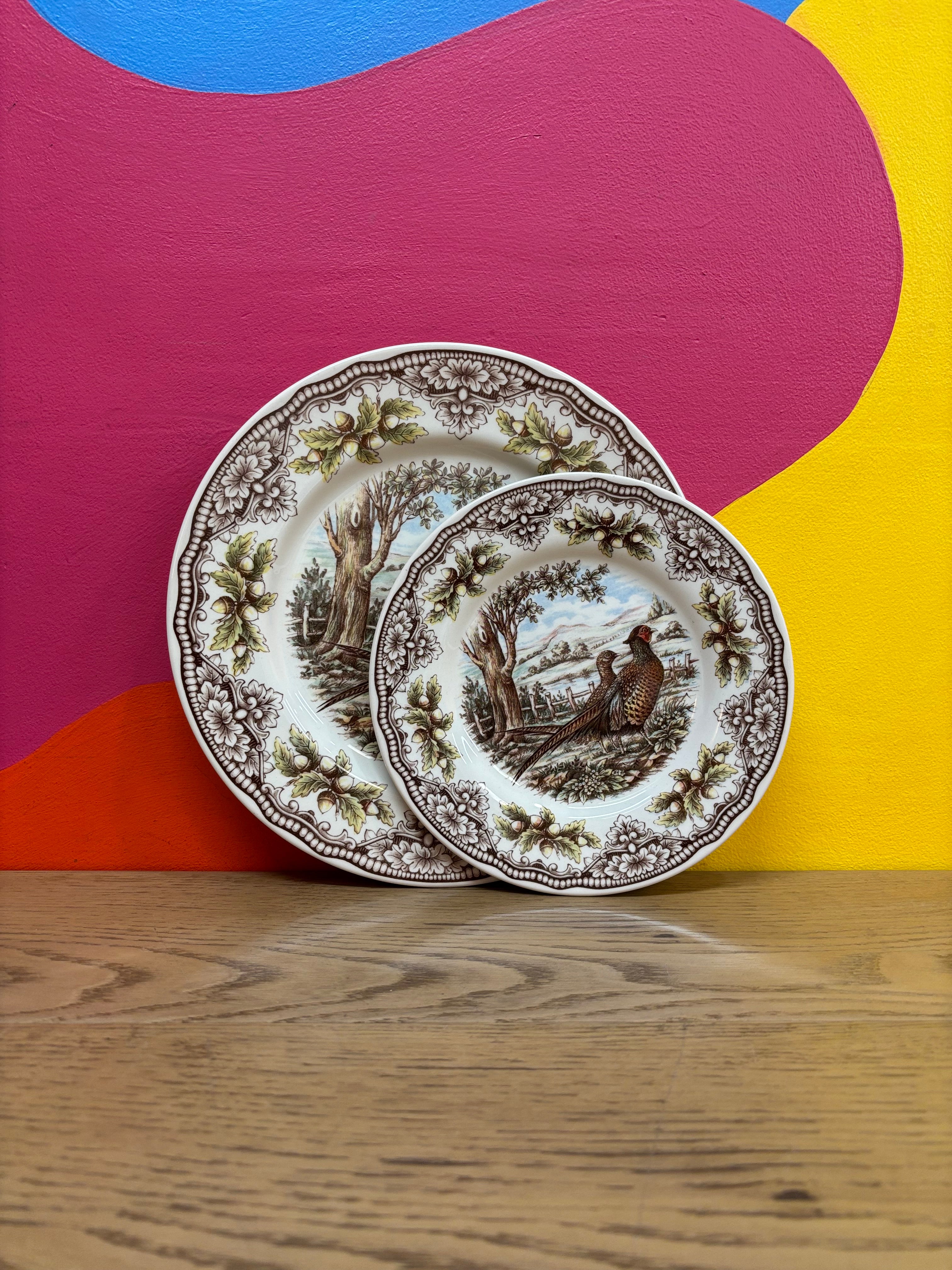 Victorian English Pheasant Plates (2)