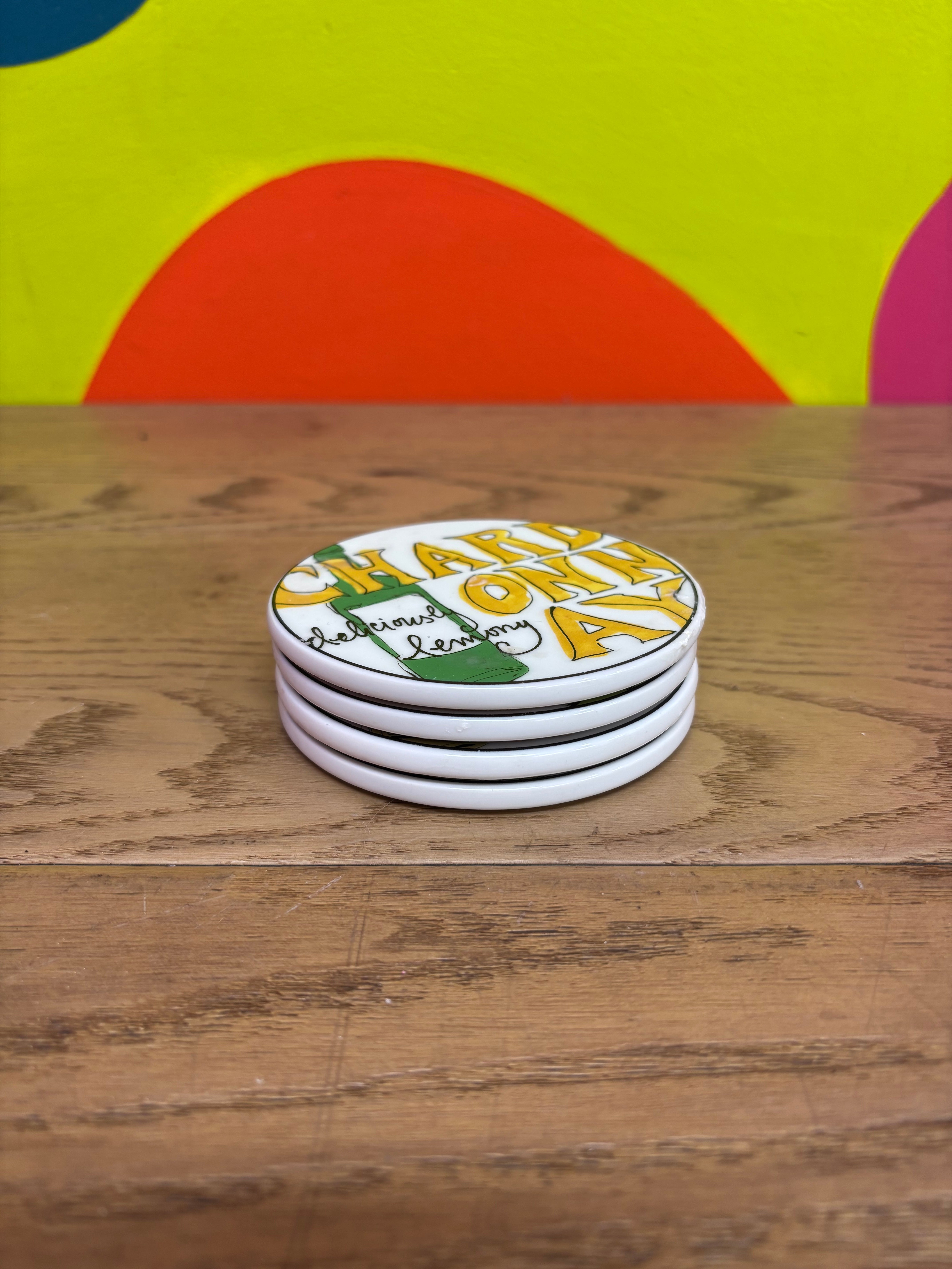 Set of 4 Ceramic Coasters