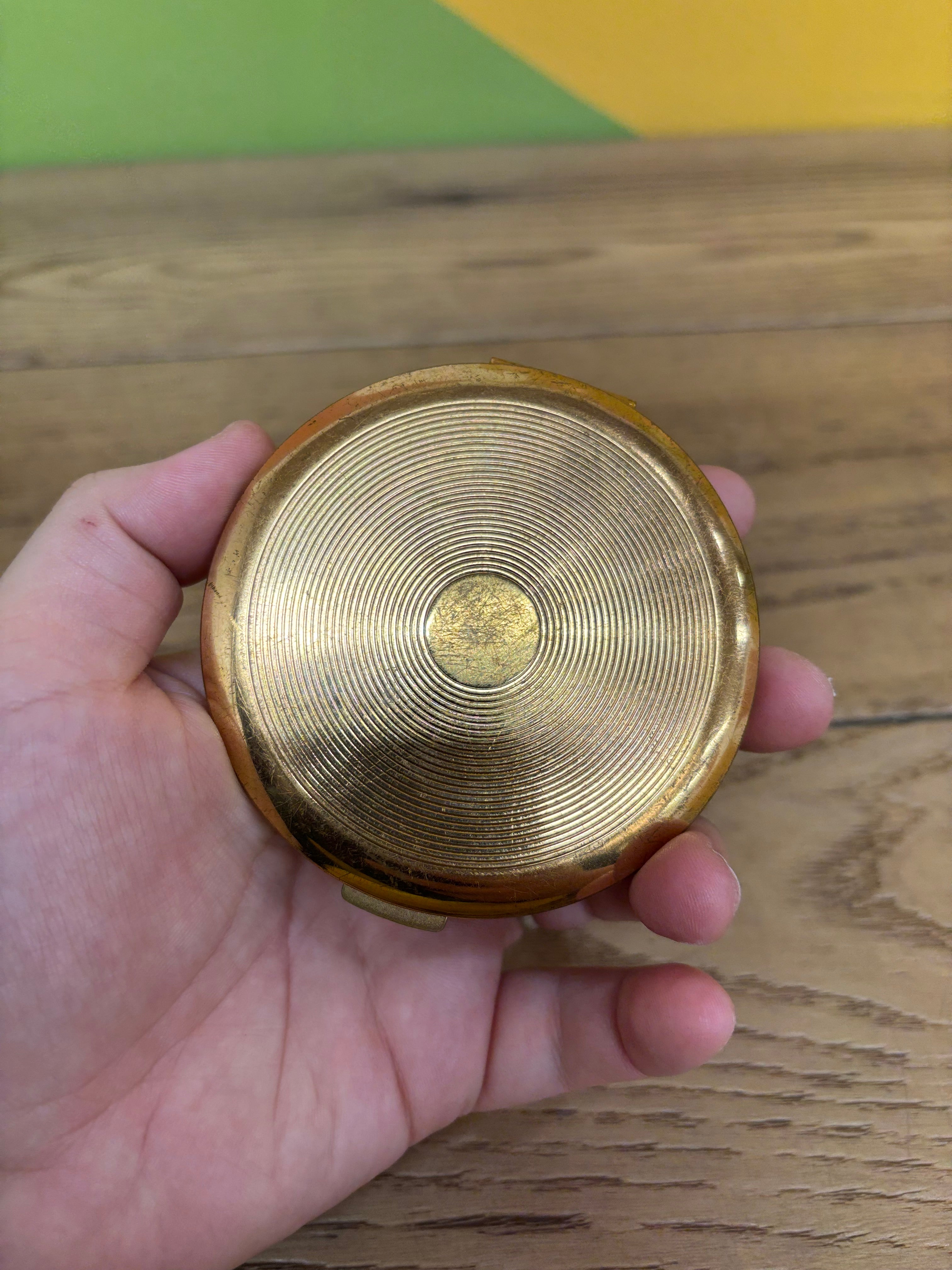 Gold Tone Large Compact