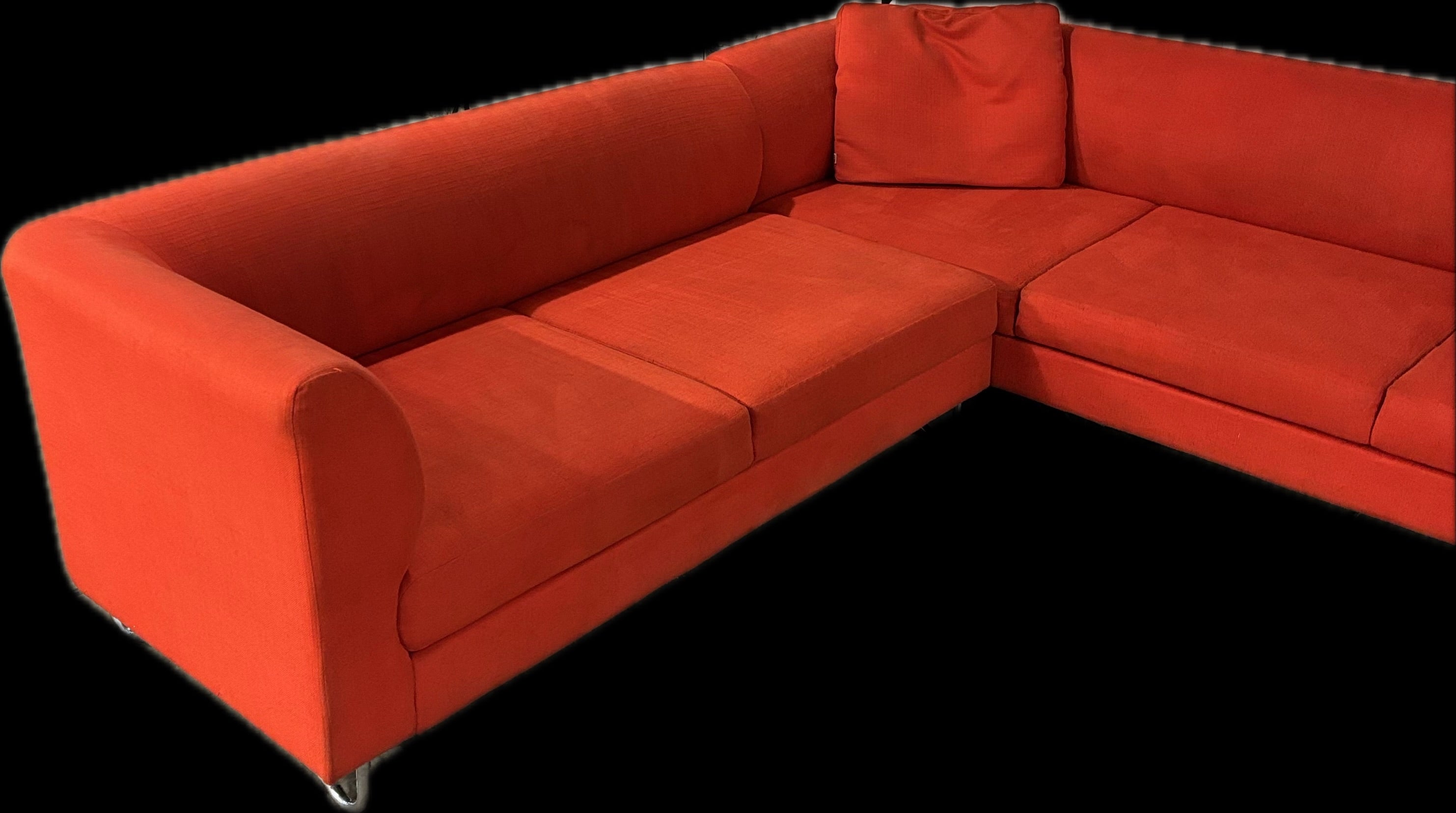 Orange 2 Piece Sectional (EQ3)