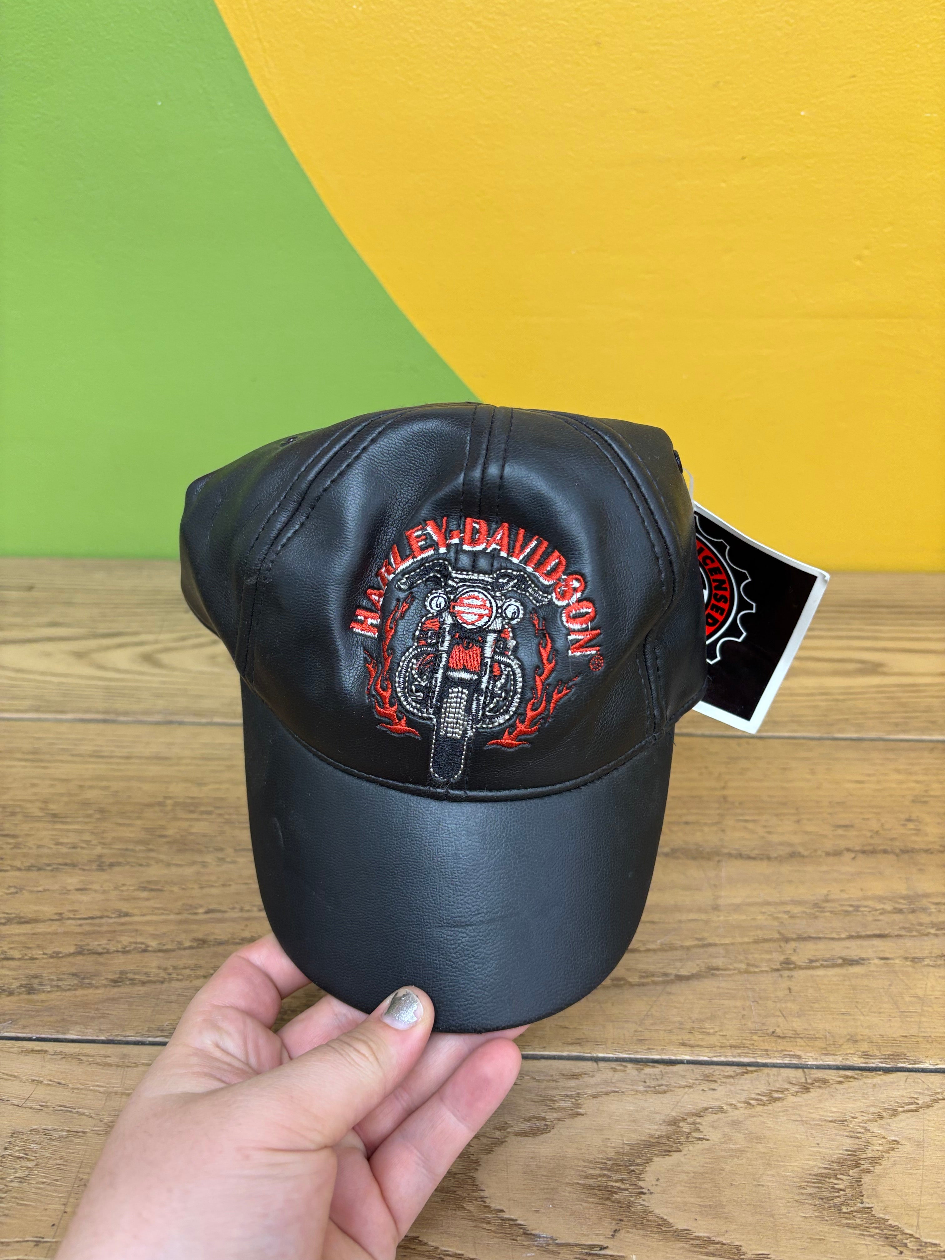 Harley Davidson Pleather Cap - 12/24 Months