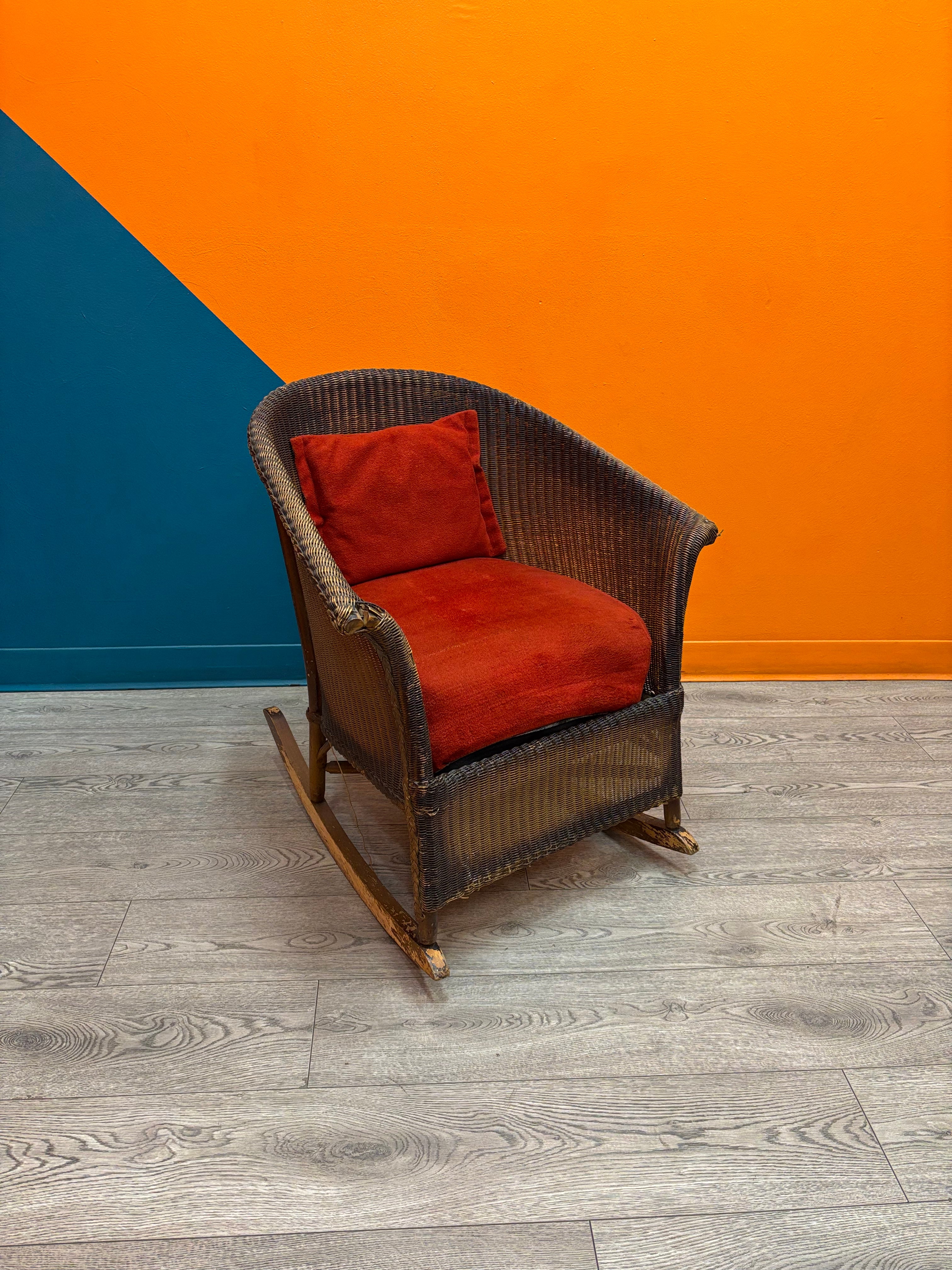 Wicker Rocking Chair with Cushion