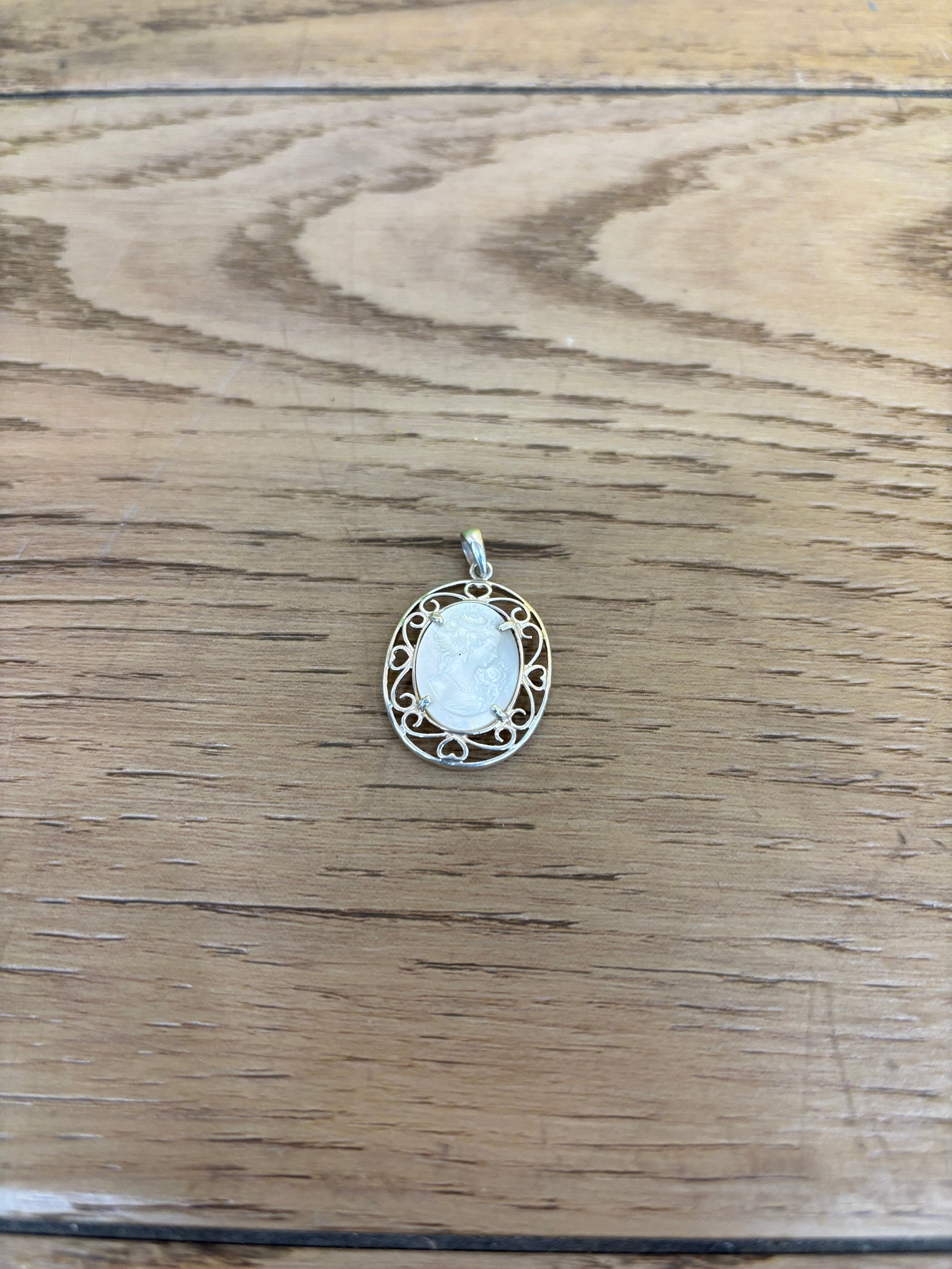 Shell Cameo Pendant
