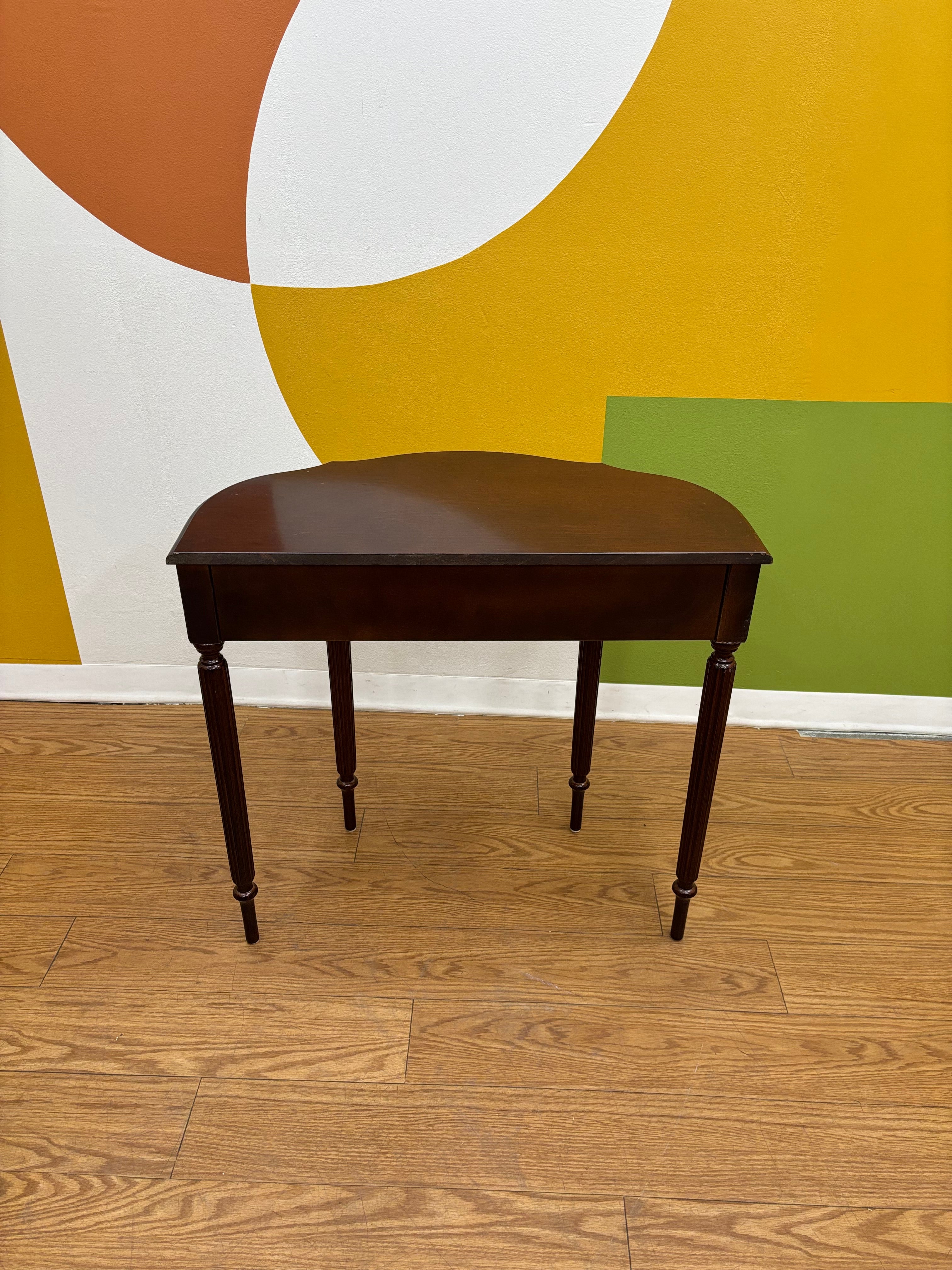 Wood Half Moon Table