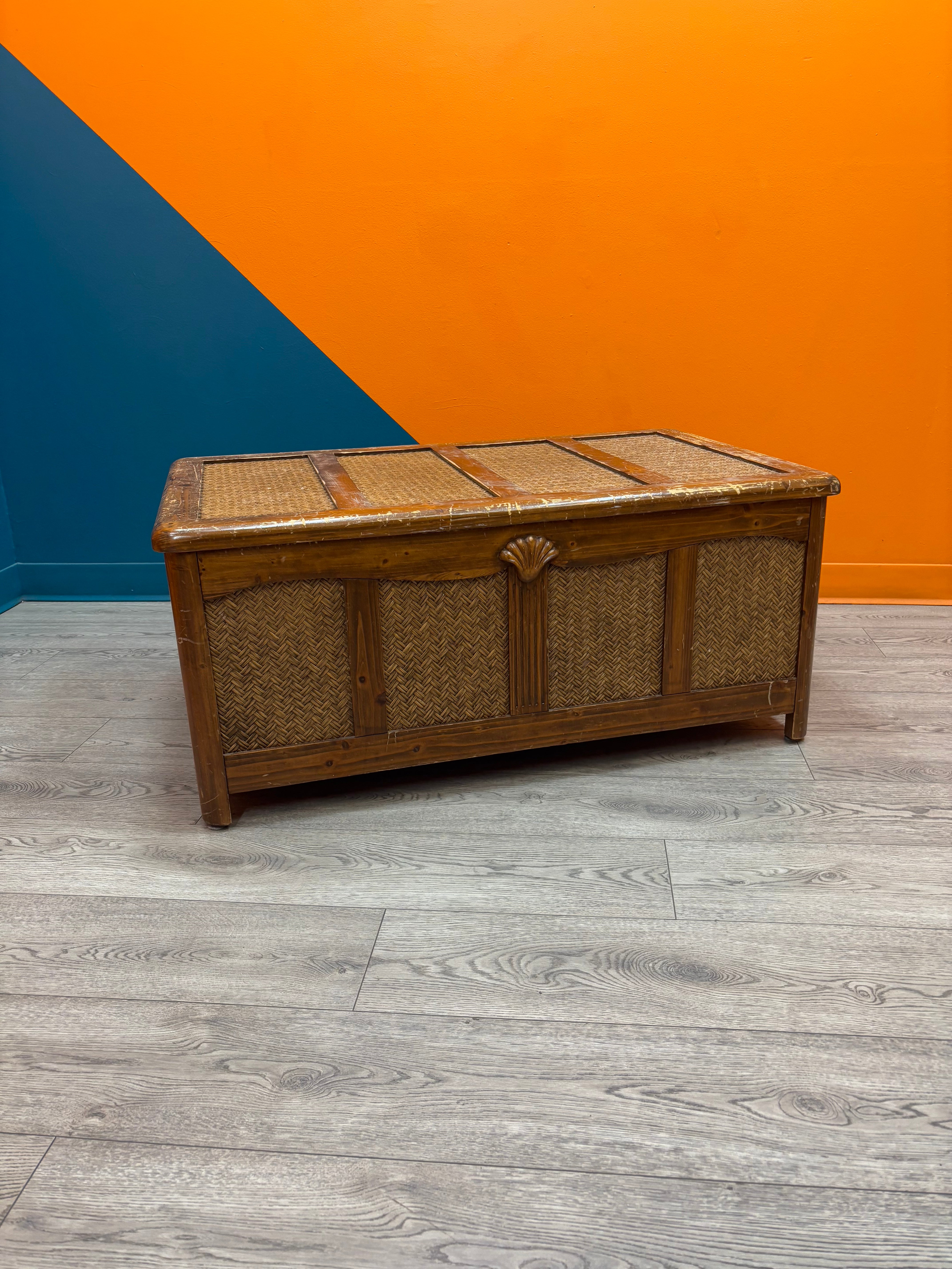 Large Rattan Chest