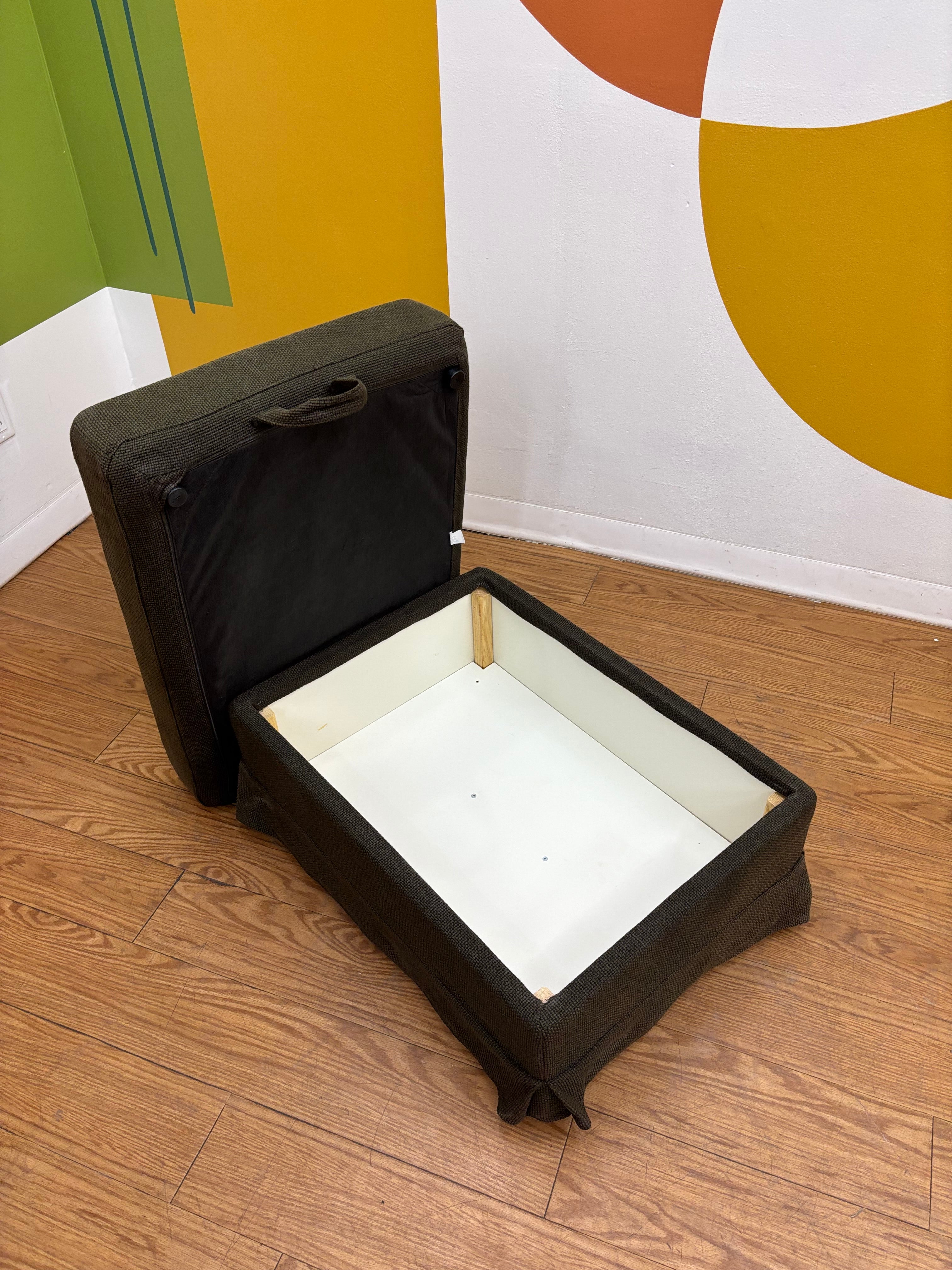 Green Storage Ottoman