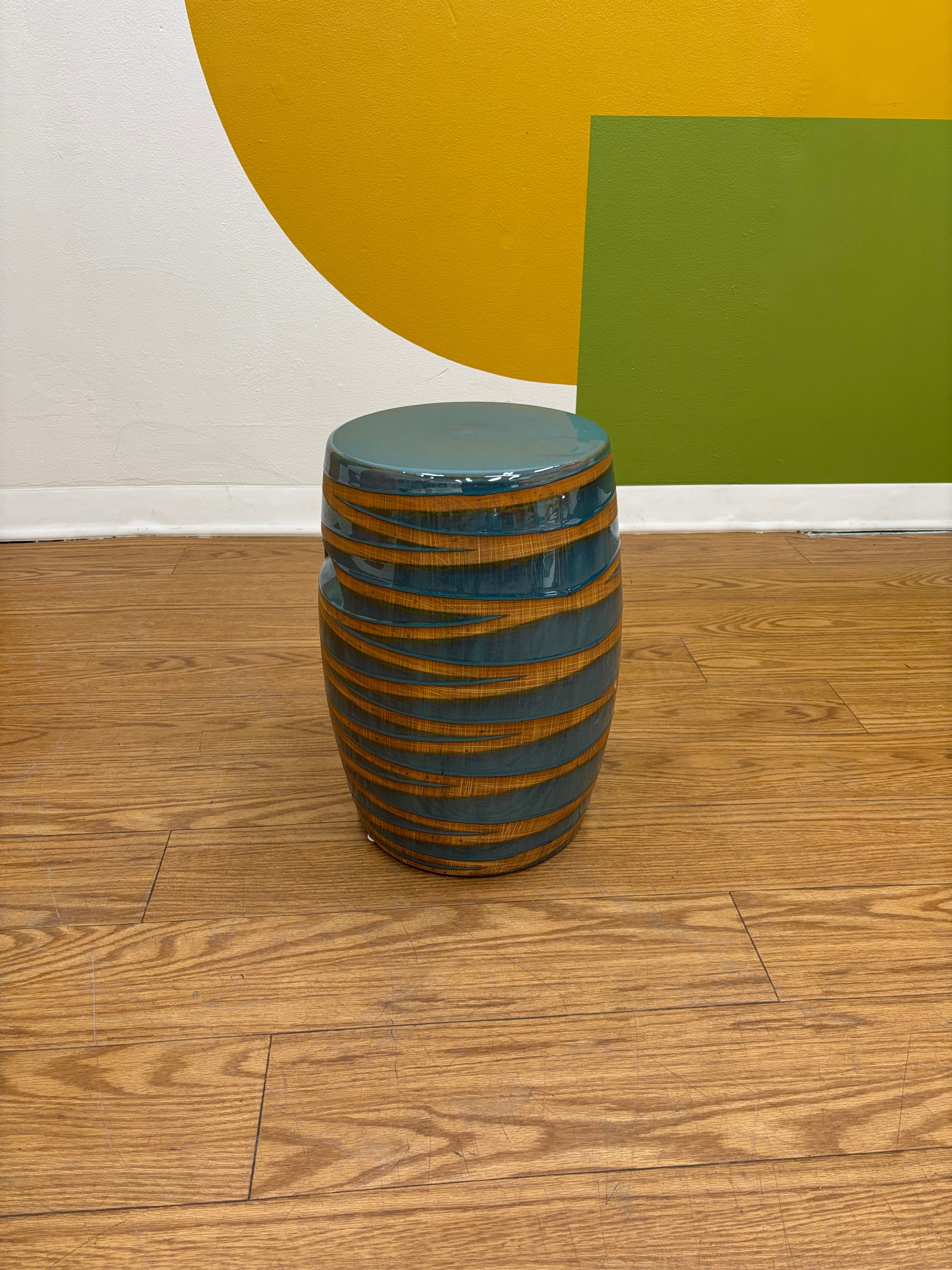 Blue Ceramic Pedestal