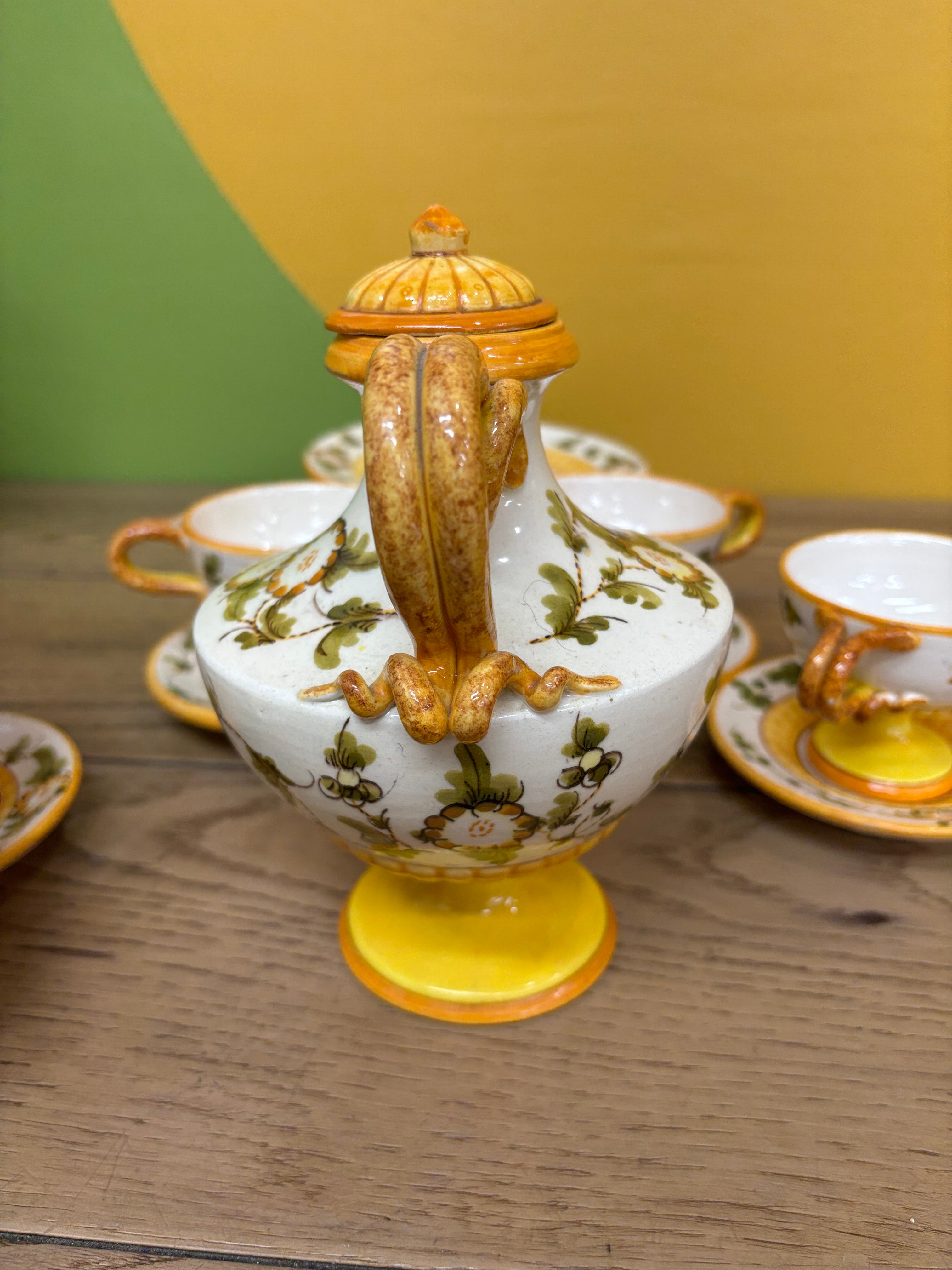 Hand Painted Ceramic Teapot Set
