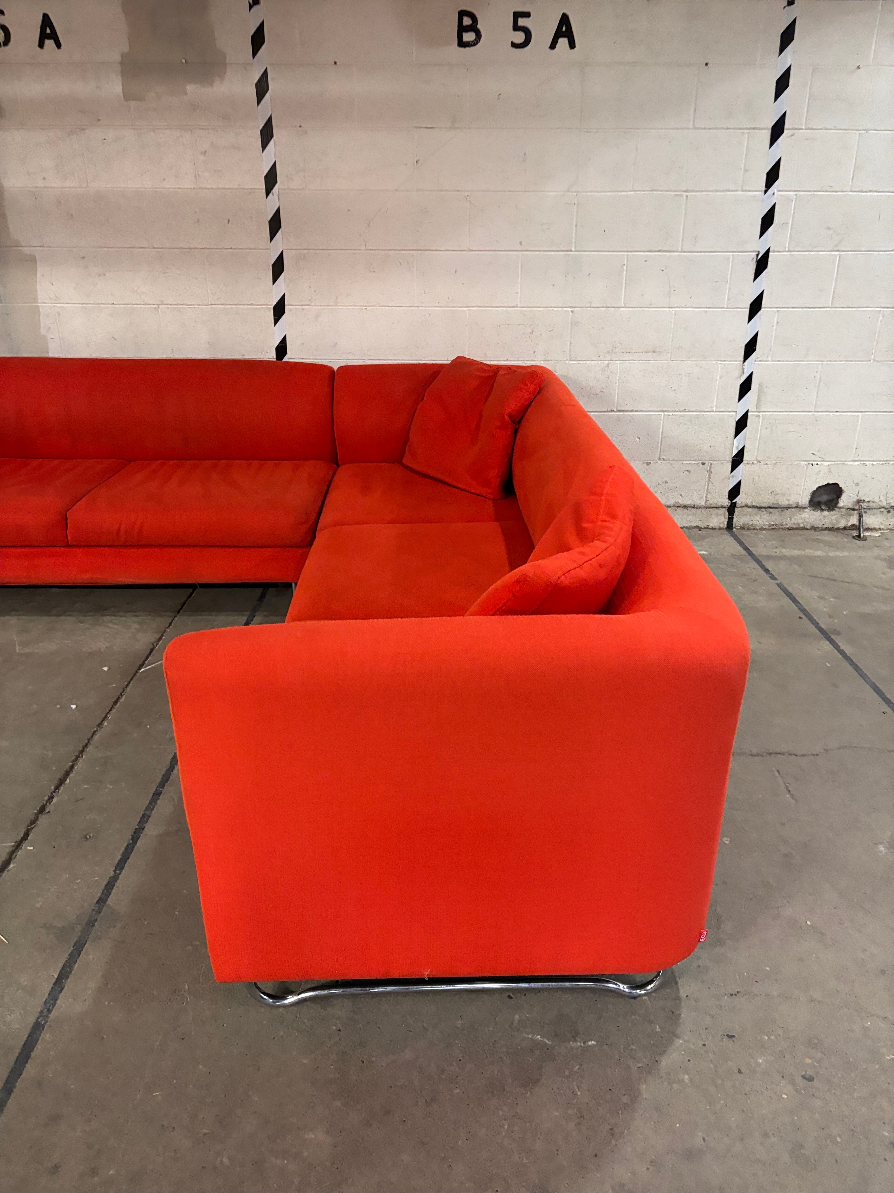 Orange 2 Piece Sectional (EQ3)