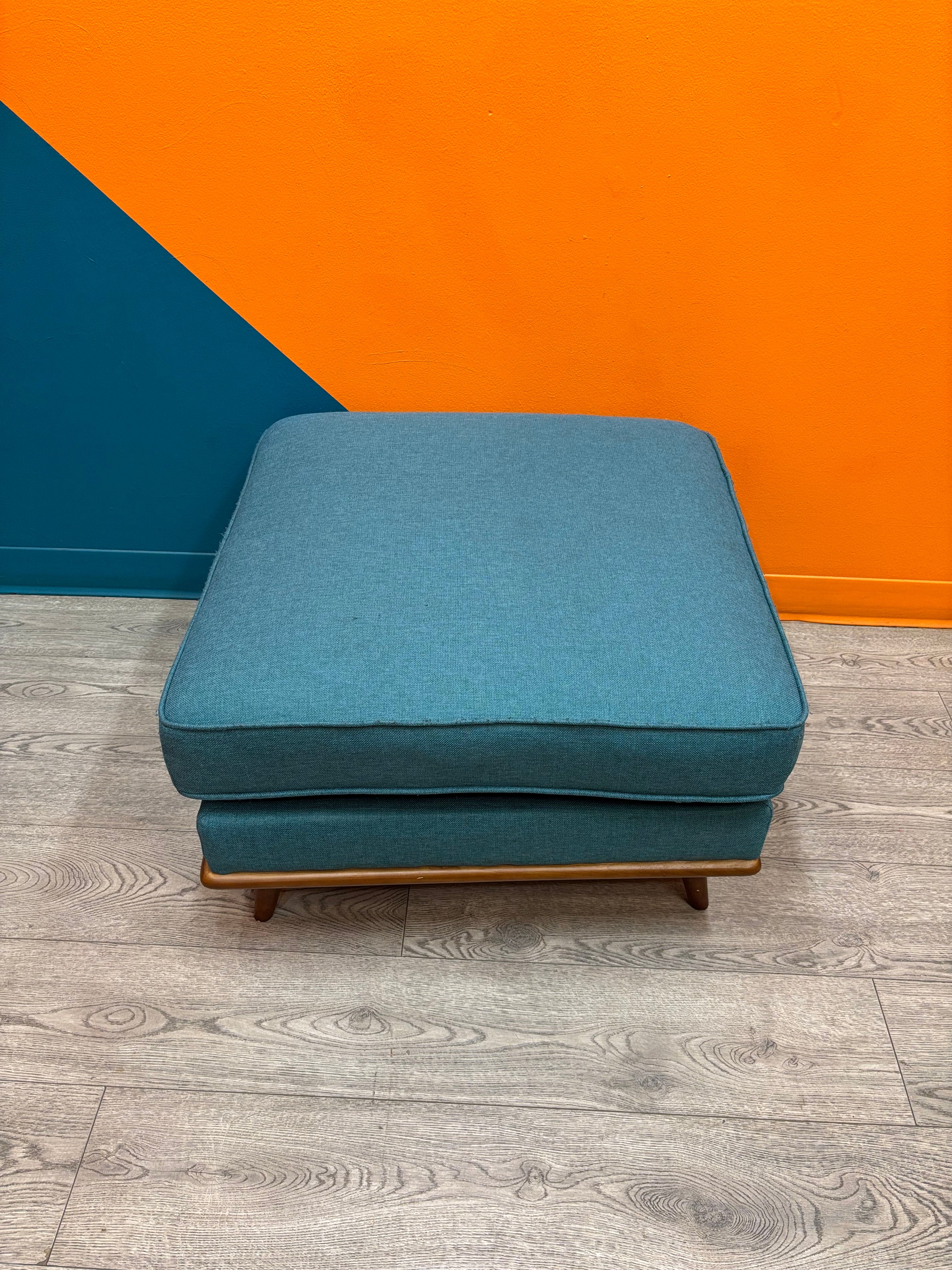 Large Teal Ottoman