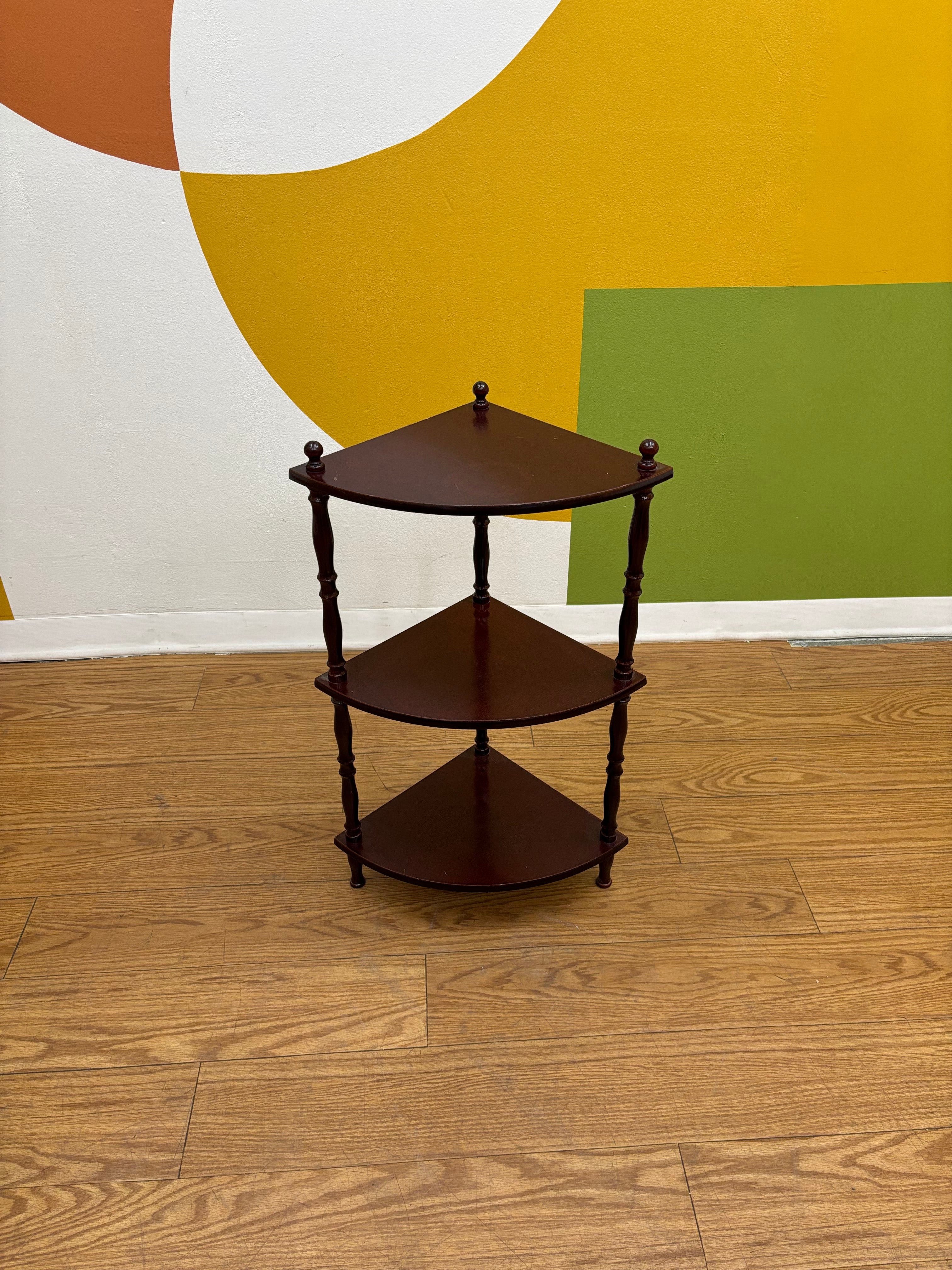 3 Tier Wood Corner Shelf