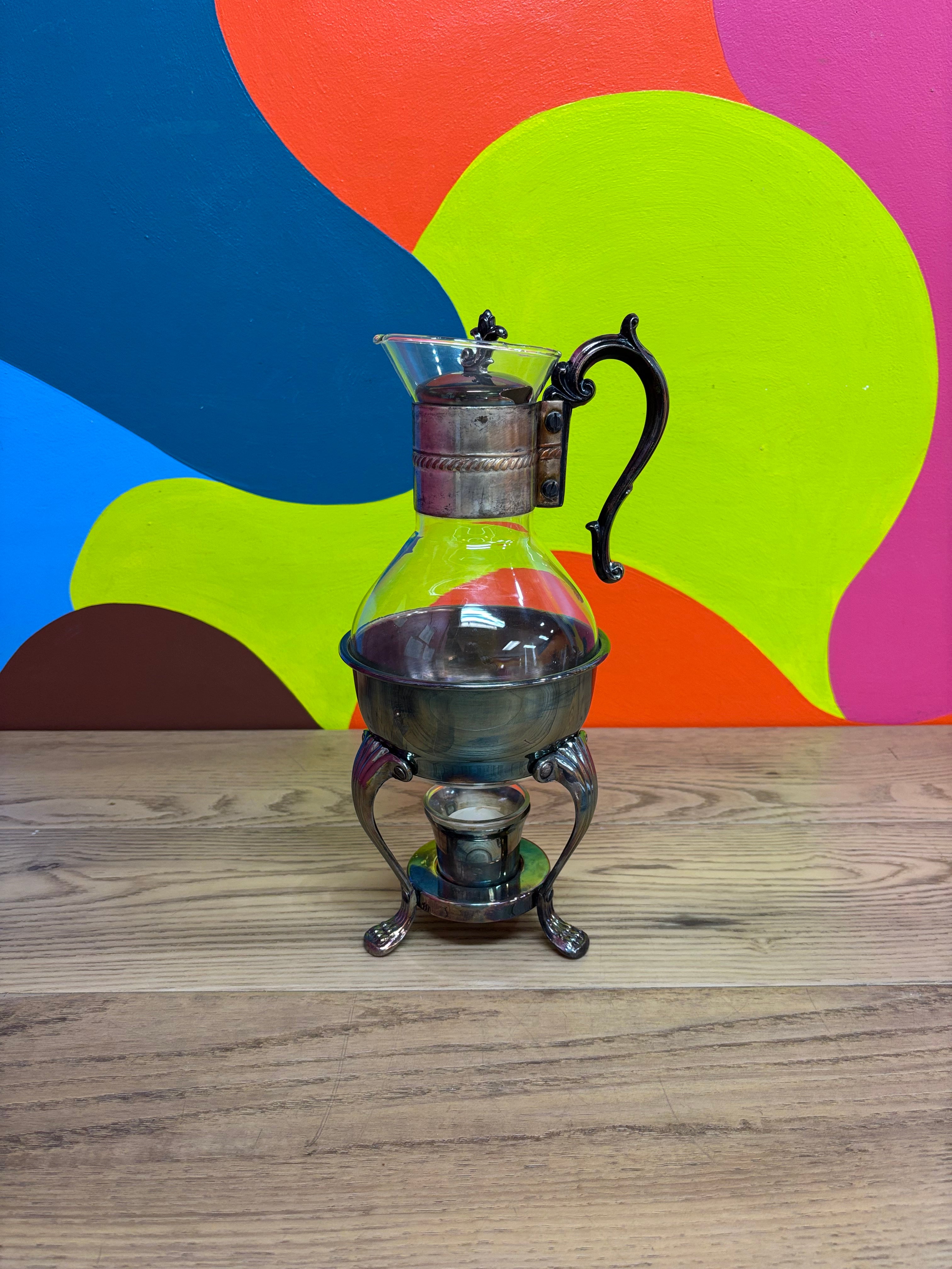 Glass Carafe with Warming Stand