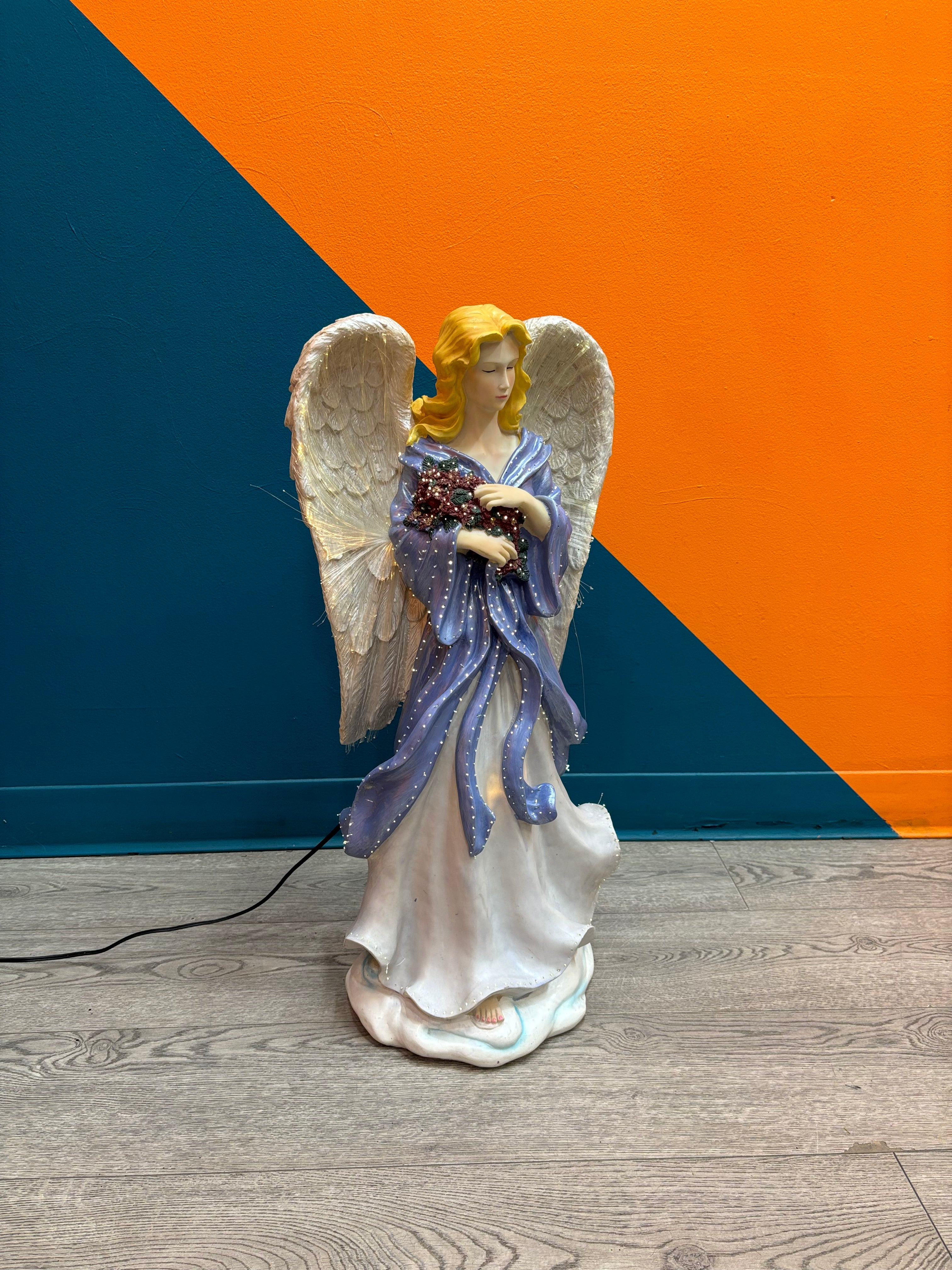 Fiber Optic Color Changing Angel Figurine