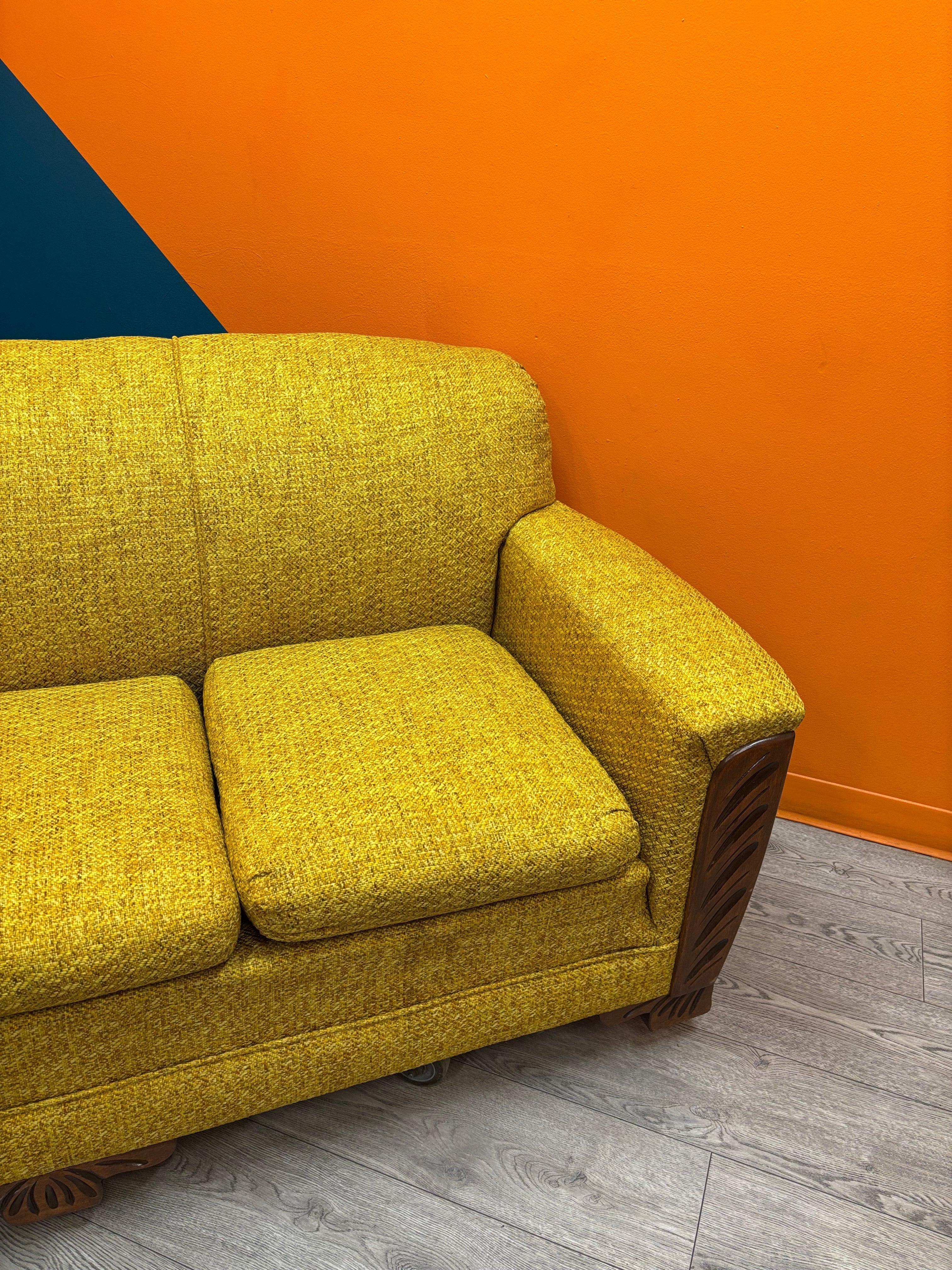 Yellow Fabric Sofa