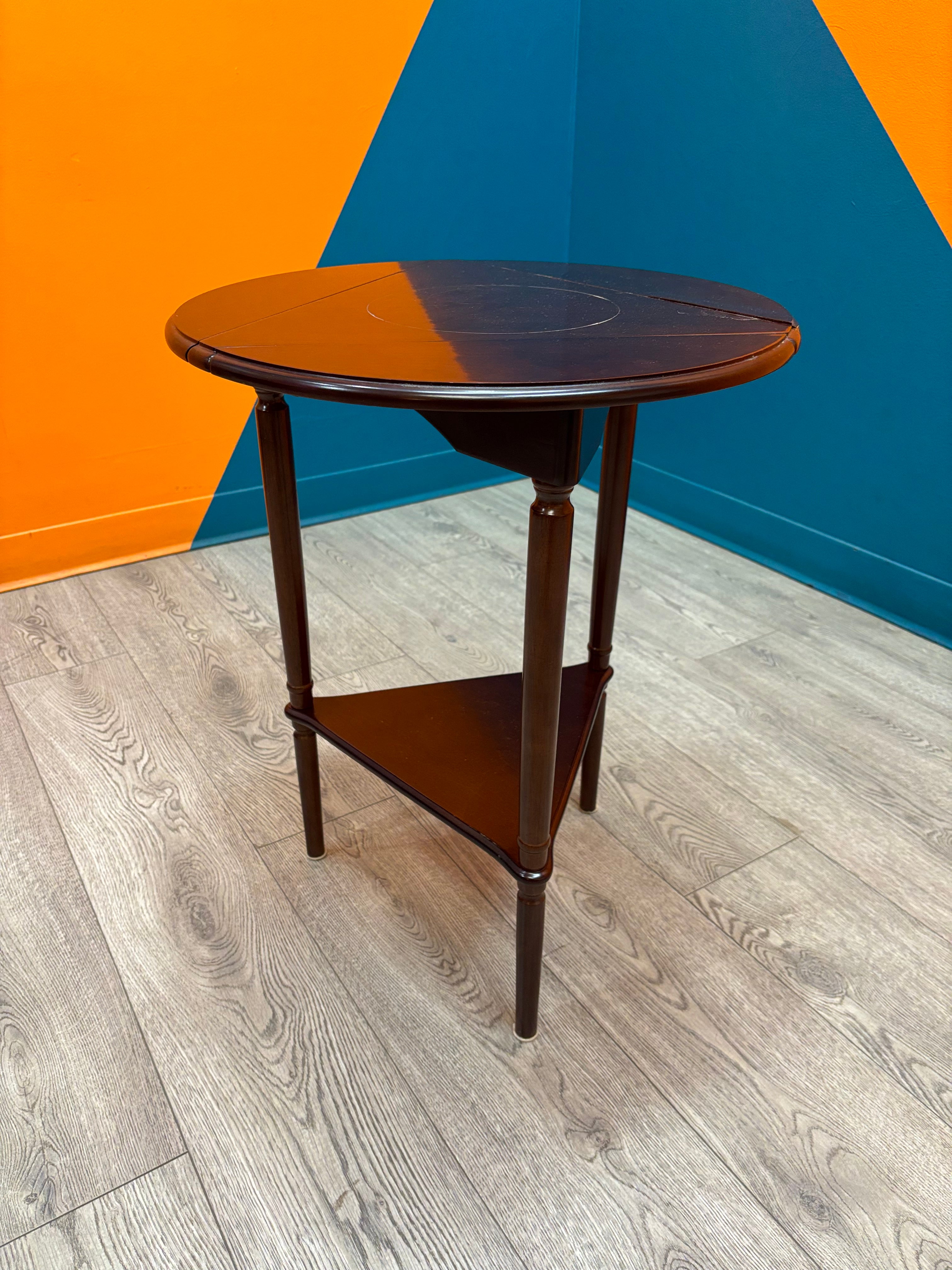 Triple Drop Leaf Folding Side Table (Bombay)
