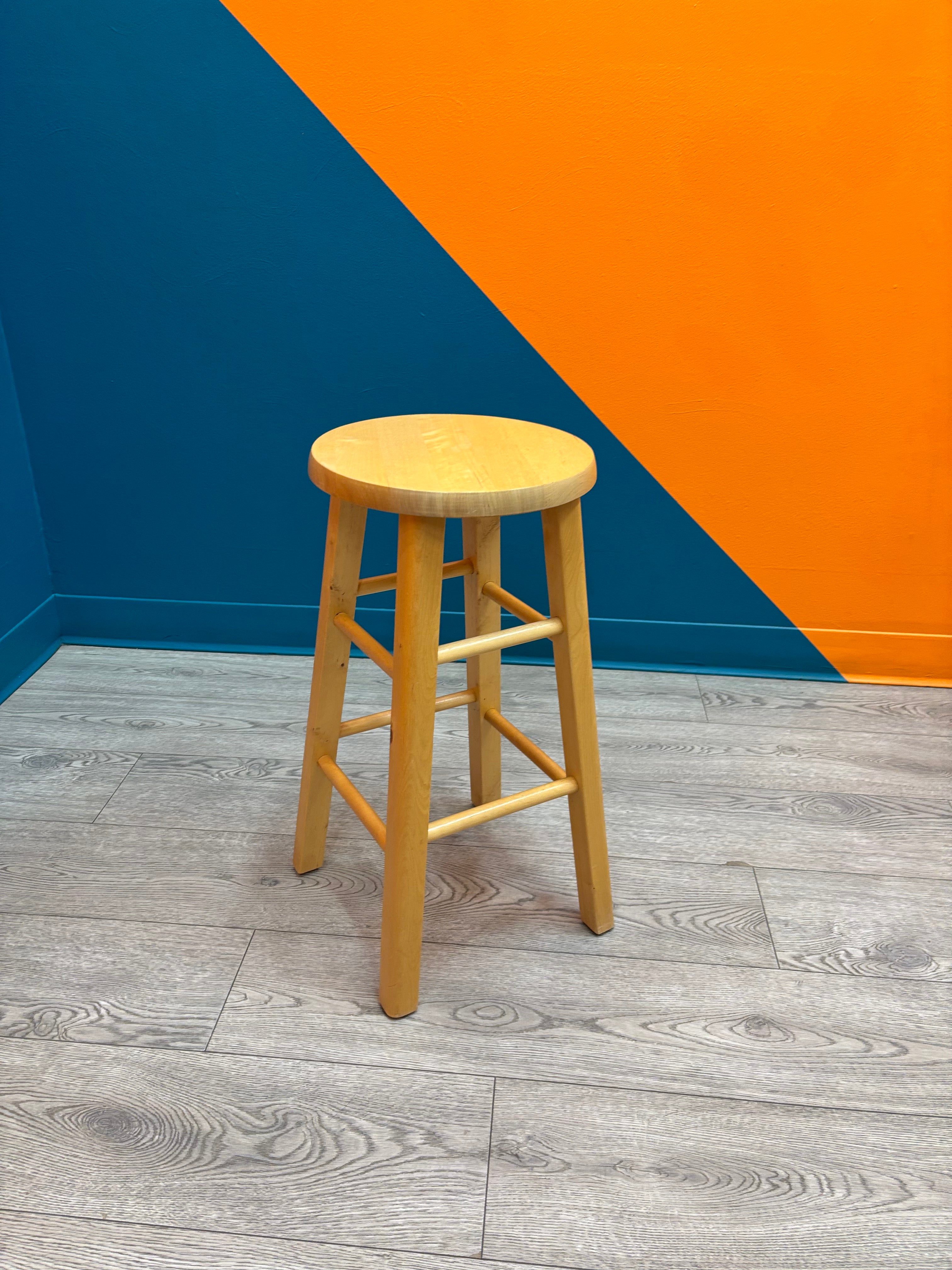 Solid Wood Bar Stool (2 available)