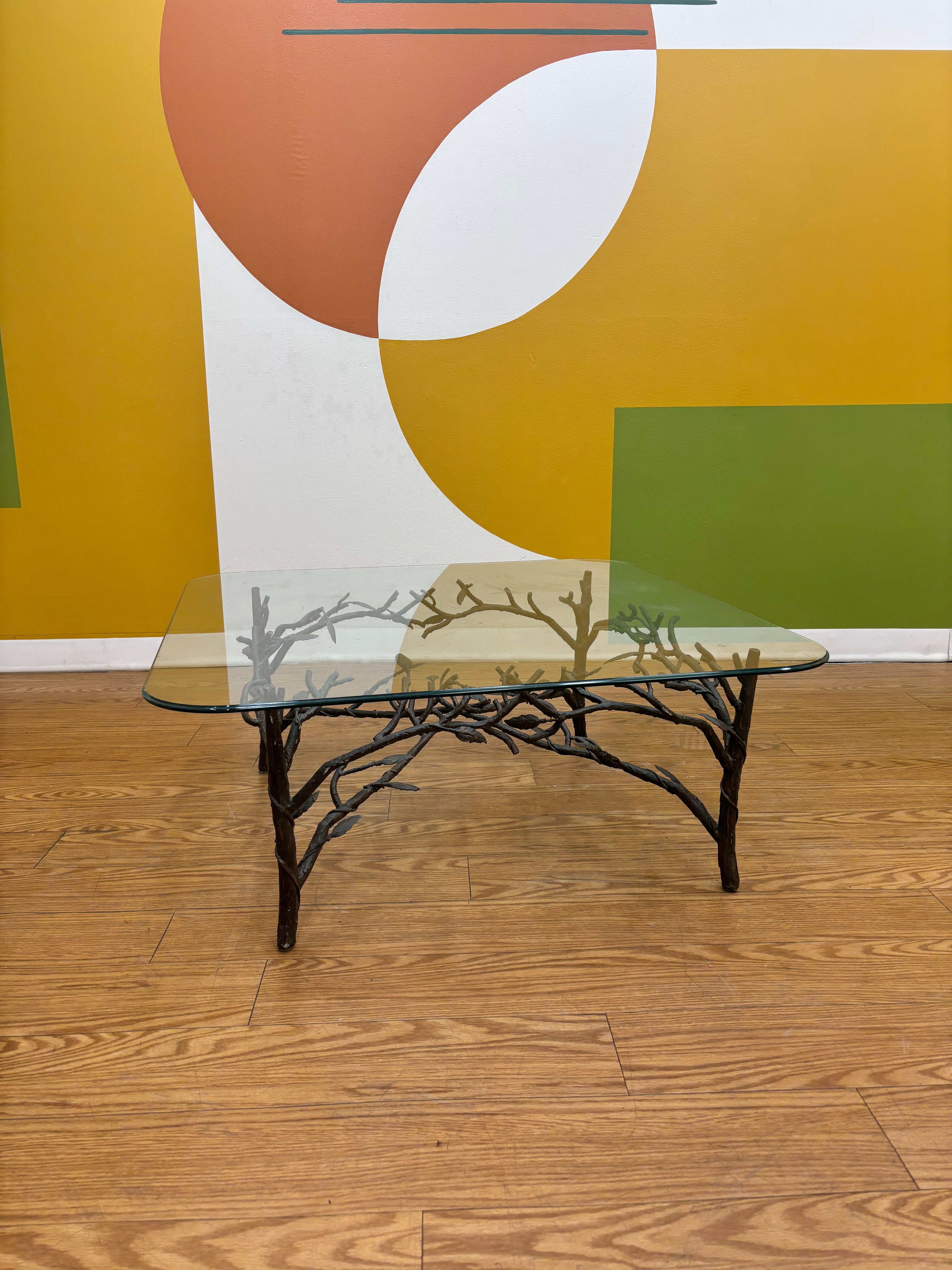 Wrought-Iron Tree Branch Coffee Table
