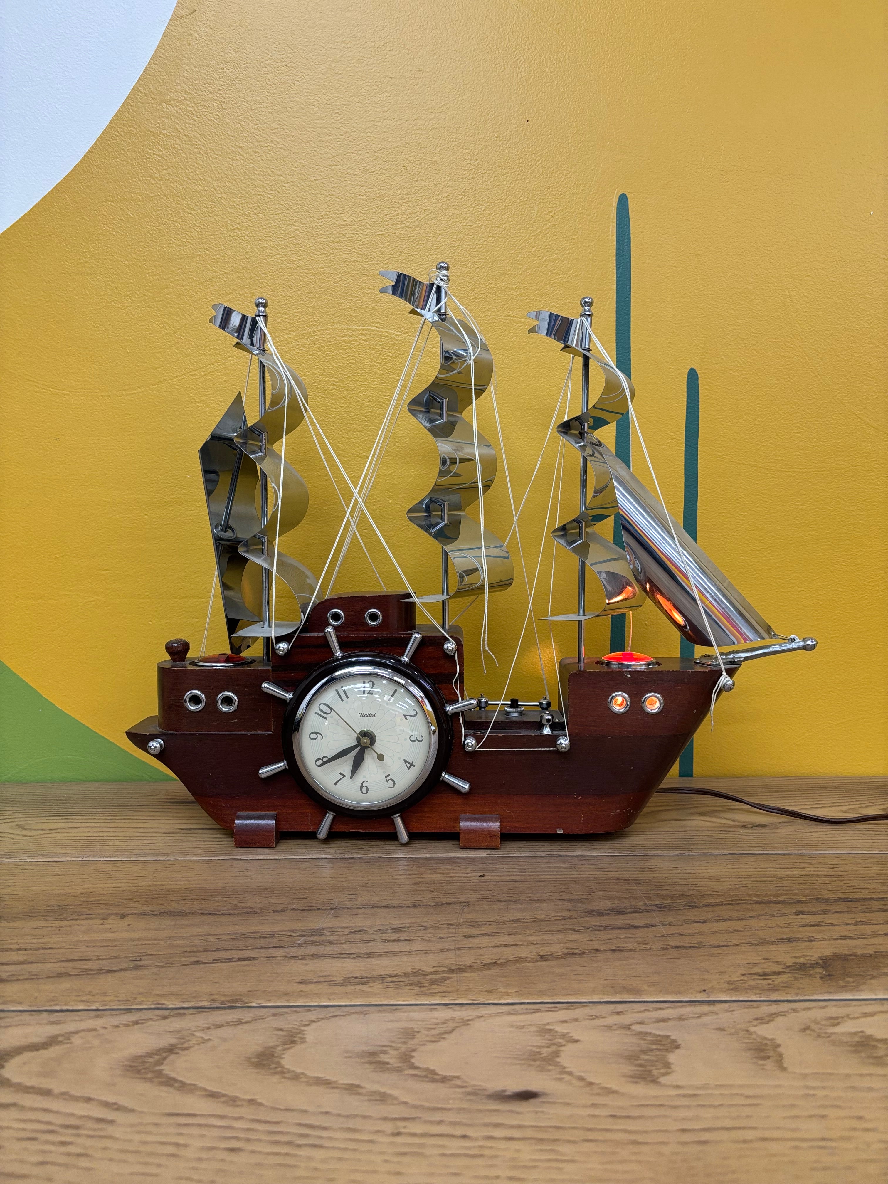 Electric Boat Mantel Clock