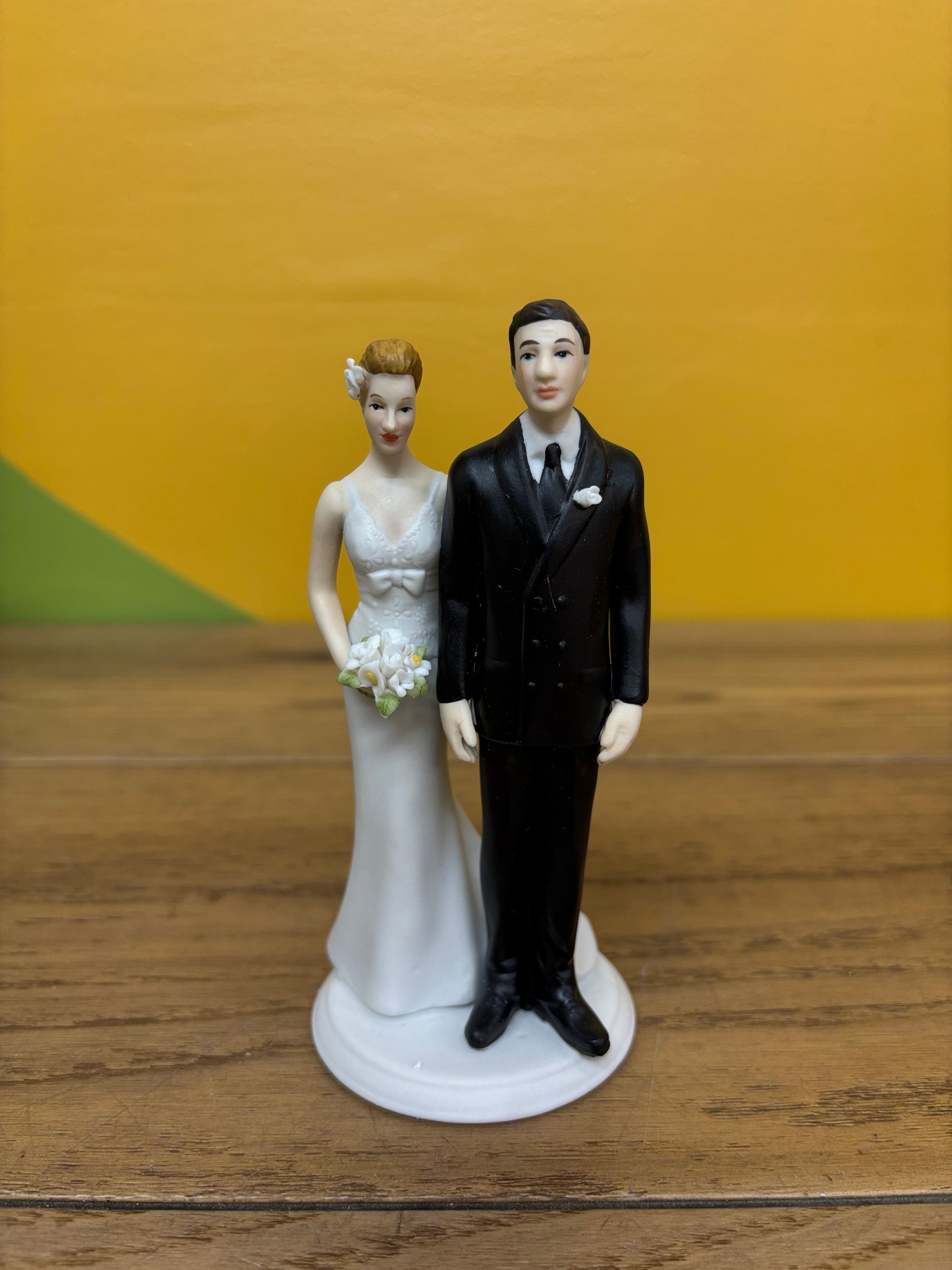 Ceramic Wedding Cake Topper