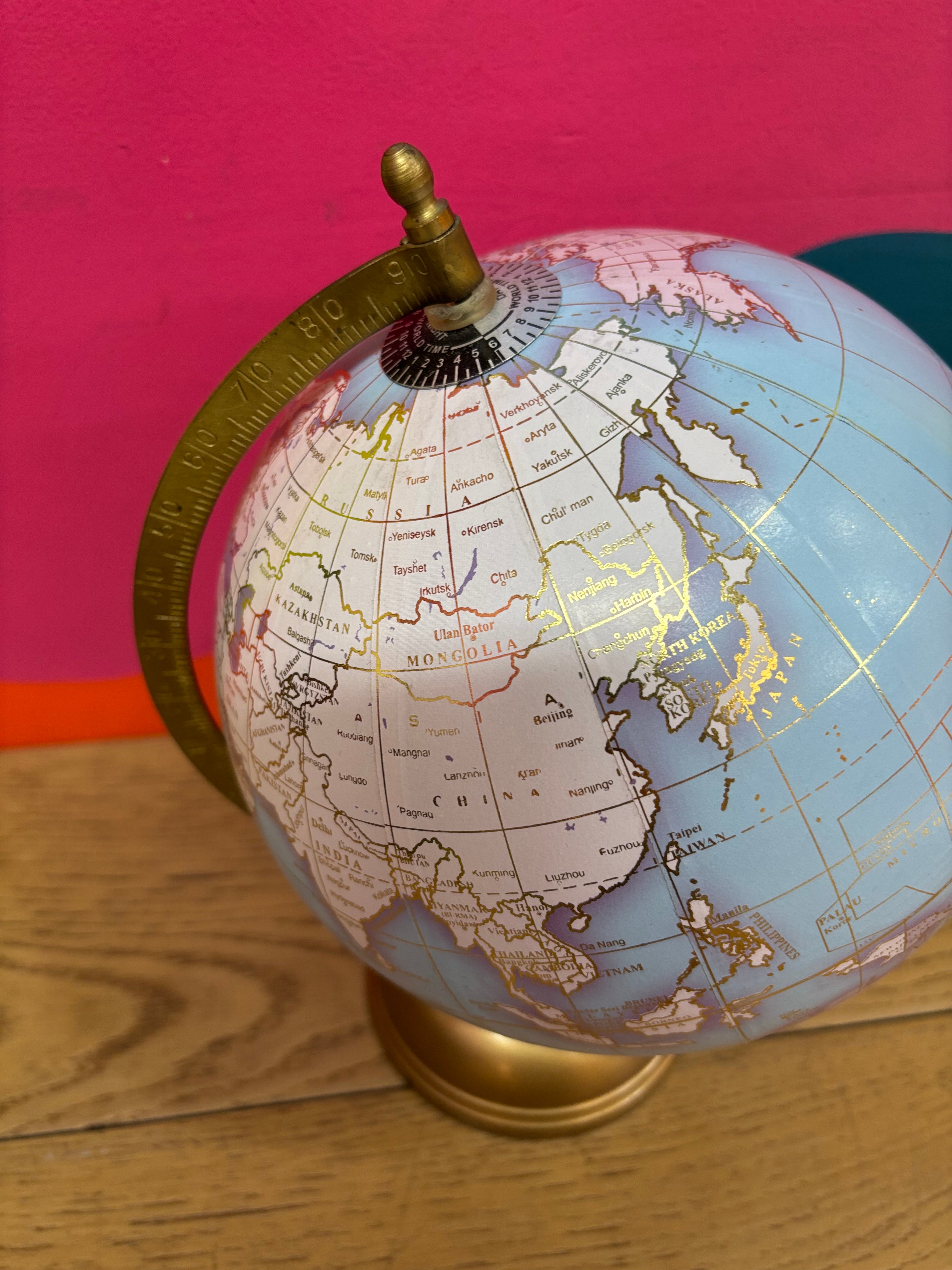 Small Blue & Gold Globe